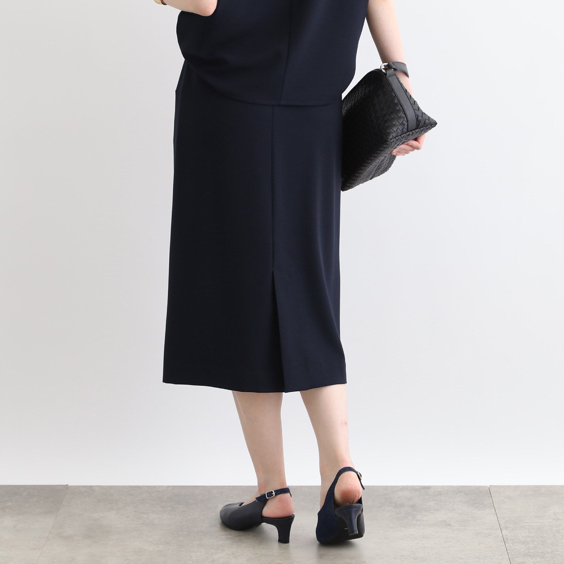 INDIVI「【洗える／SETUP可能／ウエストゴム】ストレートラインスカート」|スカート|