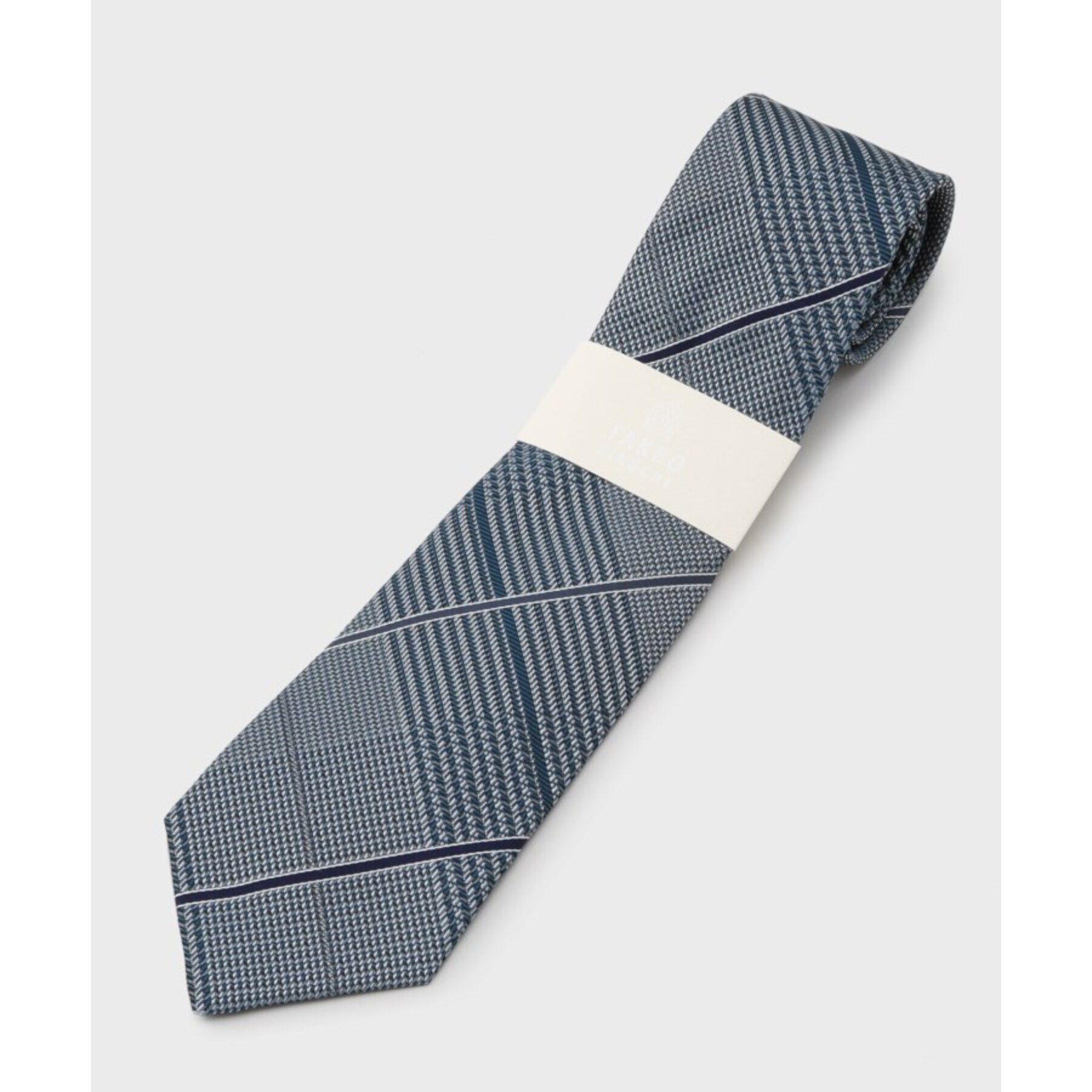 TAKEO KIKUCHI「【THE FLAGSHIP】番千鳥 グレンプレイド ストライプ ネクタイ」|ネクタイ・蝶ネクタイ|