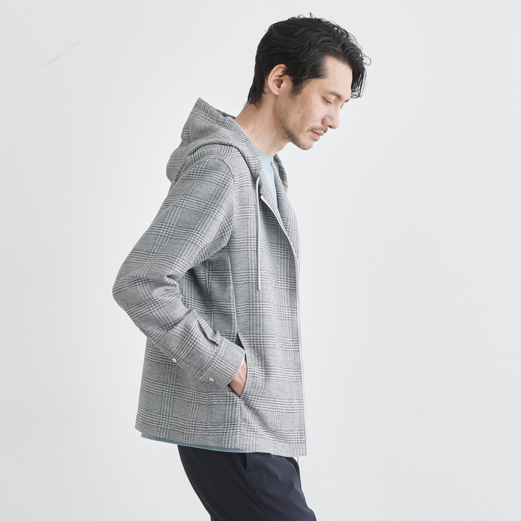 TAKEO KIKUCHI「【軽羽織】カラミ織り フード羽織りシャツ」|シャツ・ブラウス|