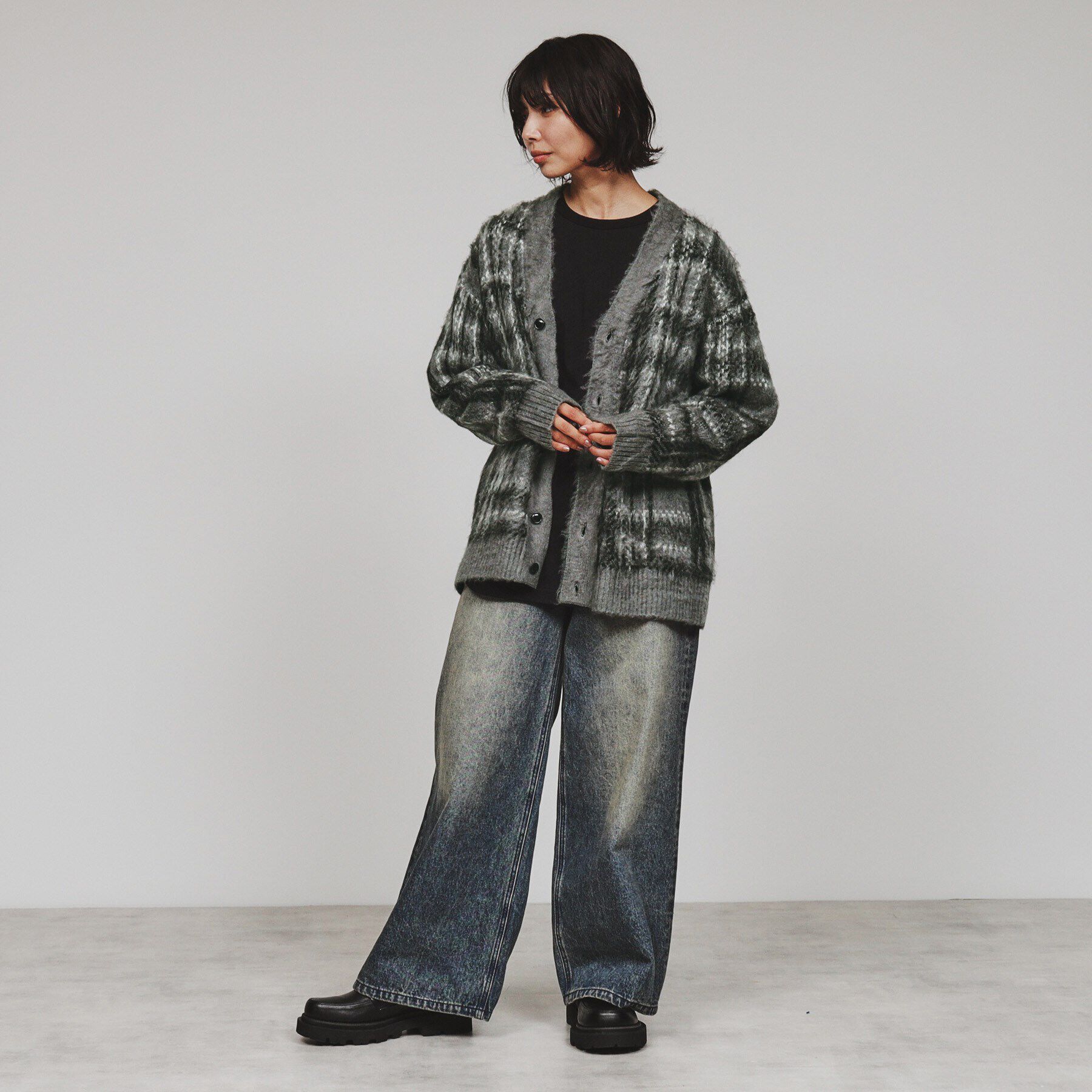 tk.TAKEO KIKUCHI「【全10色】シャギーカーディガン」|カーディガン|