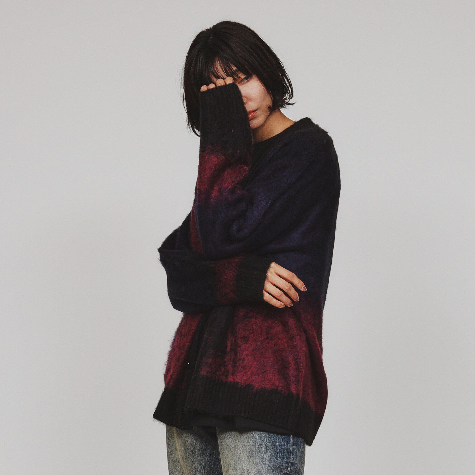 tk.TAKEO KIKUCHI「【全10色】シャギーカーディガン」|カーディガン|ﾌﾞﾙｰ(393)