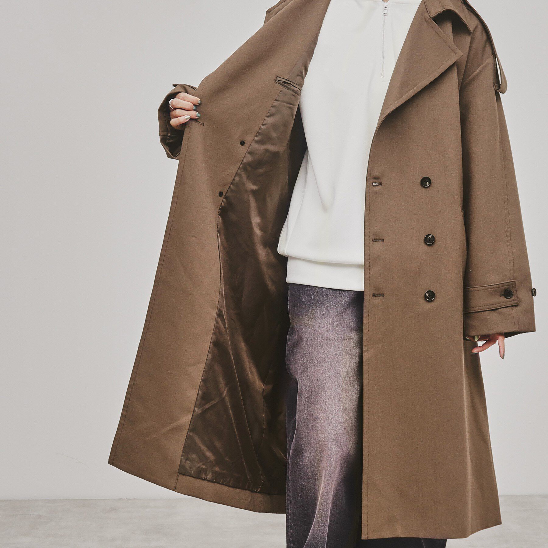 tk.TAKEO KIKUCHI「ビッグシルエットトレンチコート」|トレンチコート|