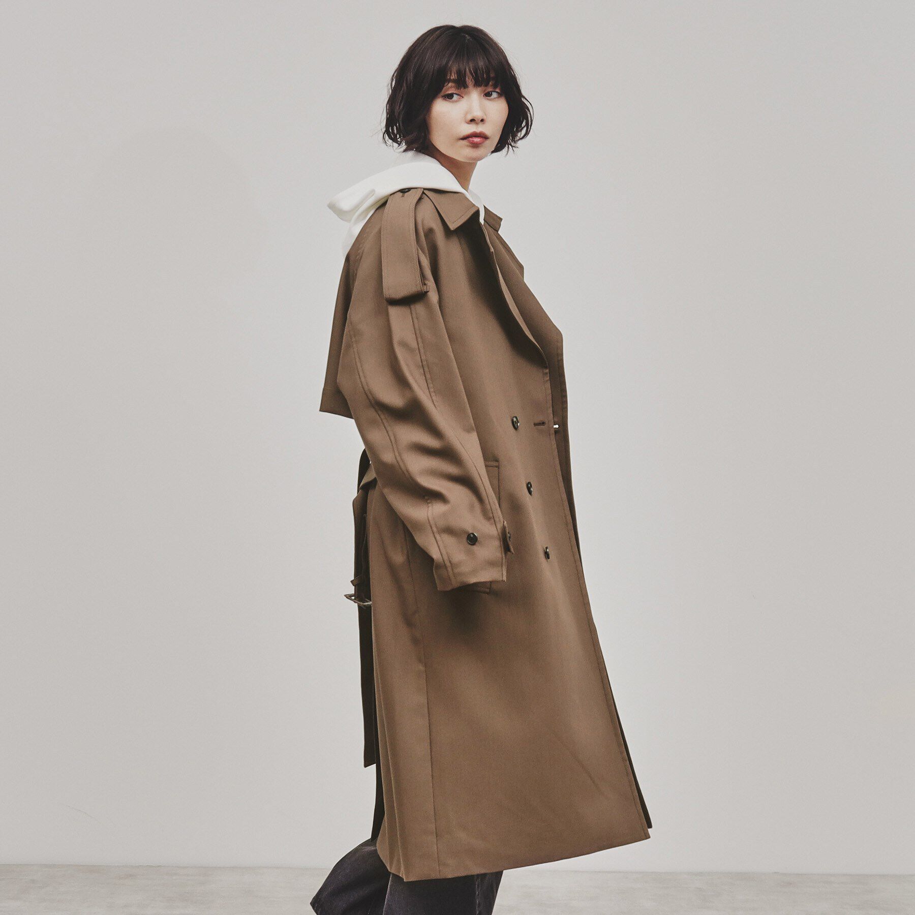 tk.TAKEO KIKUCHI「ビッグシルエットトレンチコート」|トレンチコート|ﾌﾞﾗｳﾝ(044)