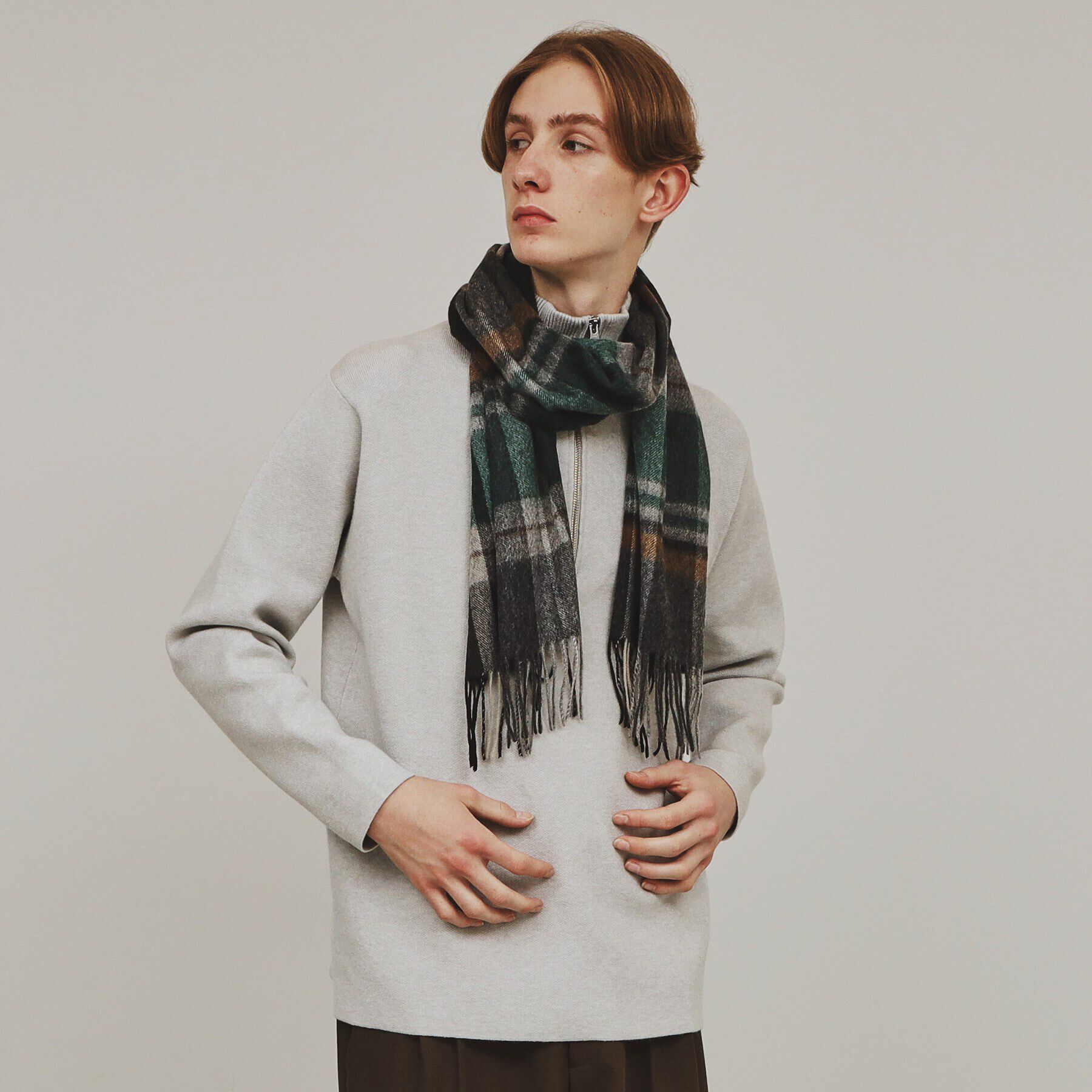 tk.TAKEO KIKUCHI「カシミヤチェックマフラー」|ストール|