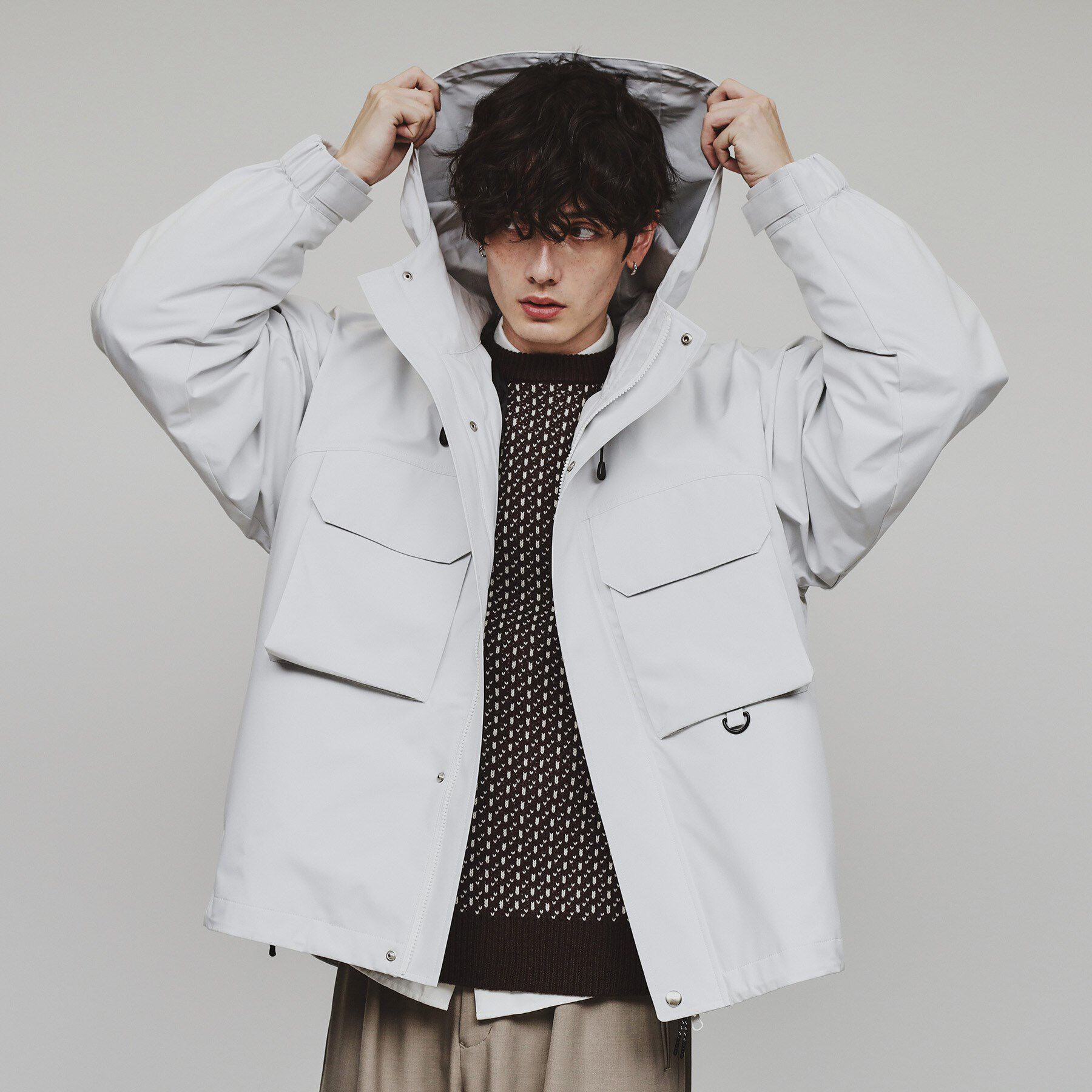 tk.TAKEO KIKUCHI「【春まで使える】3WAYマウンテンパーカ 防風/ライナー付き」|ブルゾン・スタジャン|オフホワイト(003