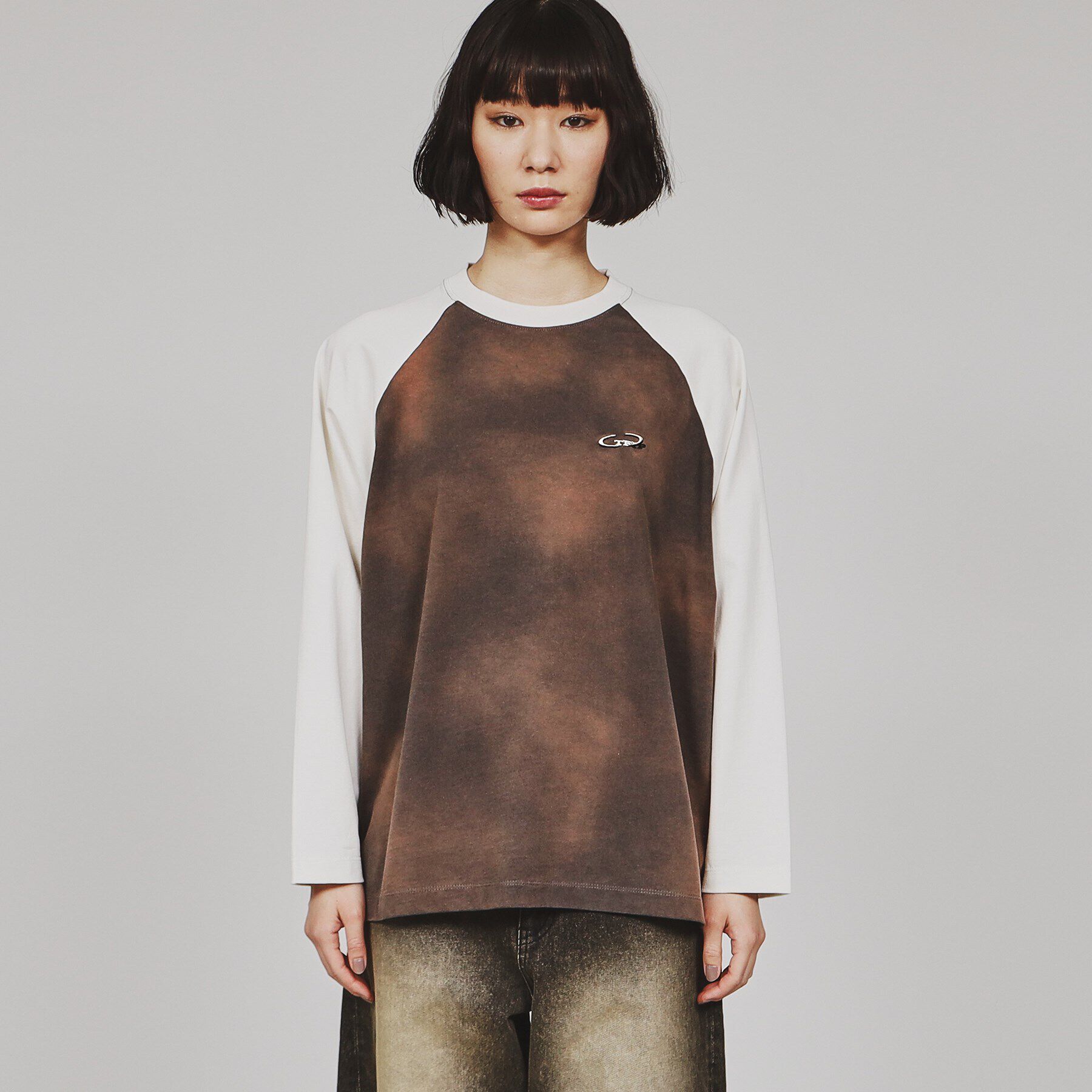 tk.TAKEO KIKUCHI「ブリーチラグランスリーブTシャツ」|Tシャツ・カットソー|