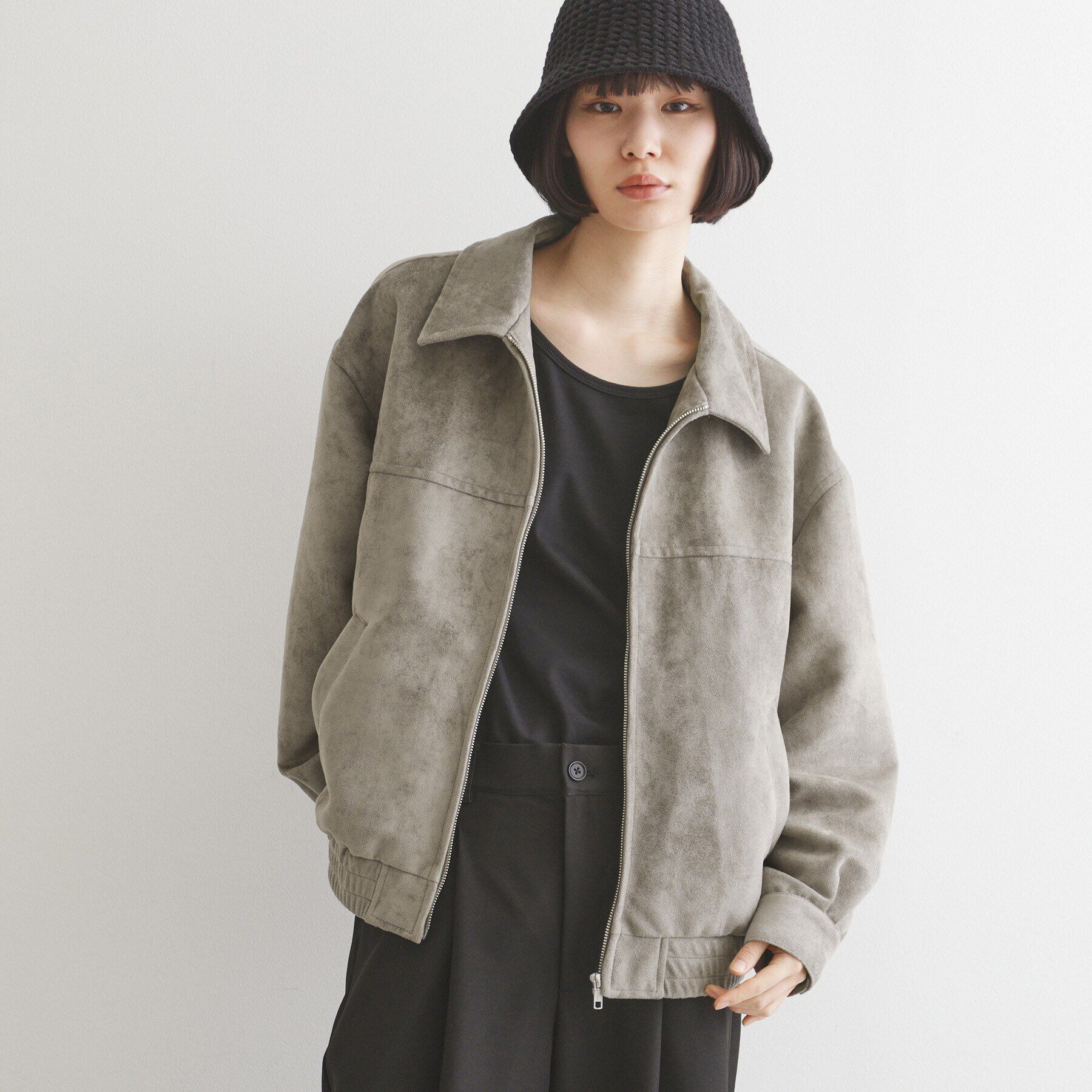 tk.TAKEO KIKUCHI「ジップショートブルゾン」|ブルゾン・スタジャン|ベージュ(152)