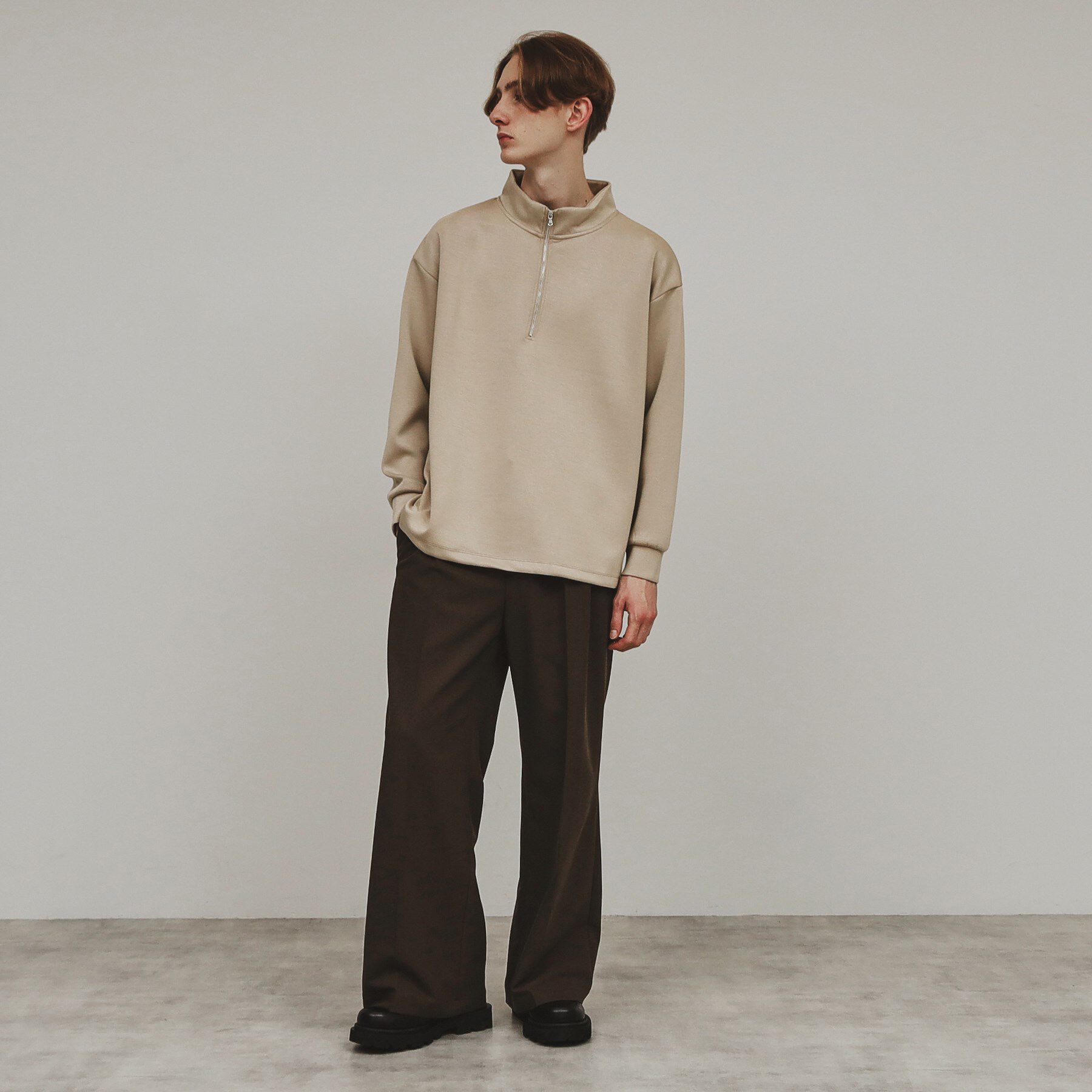 tk.TAKEO KIKUCHI「ポンチハーフジップトップス」|Tシャツ・カットソー|