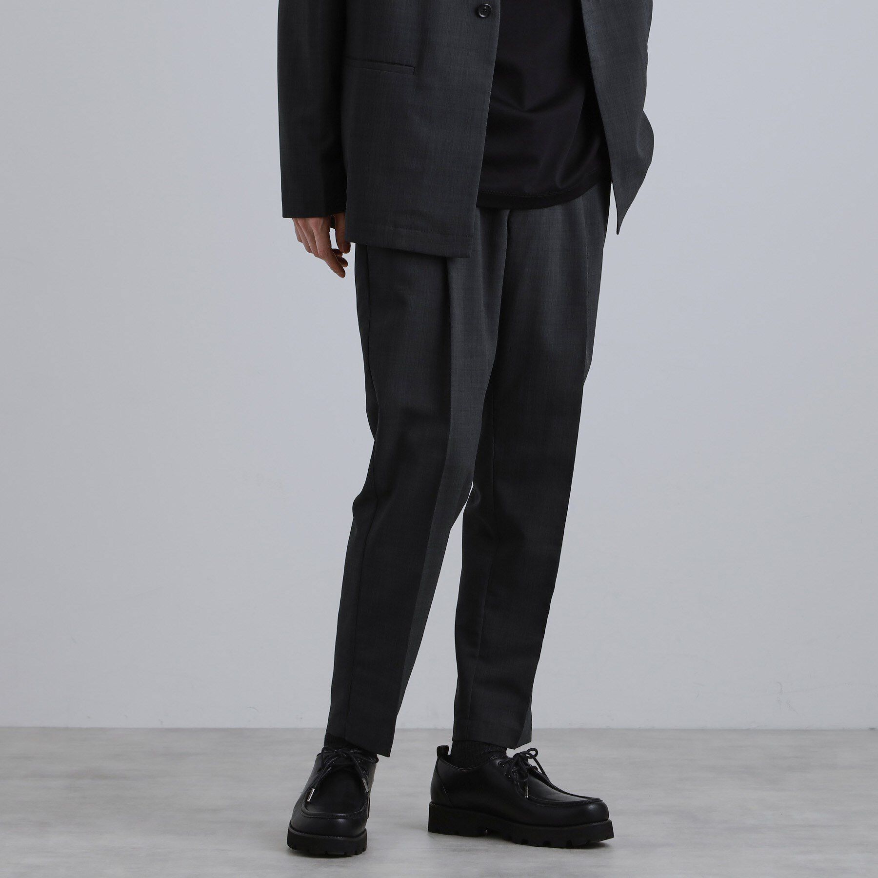 tk.TAKEO KIKUCHI「【2点セットジャケット＋パンツ】エアリードライノーカラージャケット＆スラックス」|スーツ|