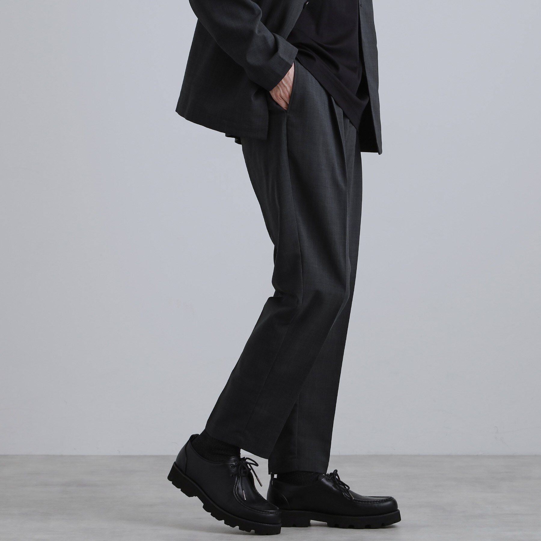 tk.TAKEO KIKUCHI「【2点セットジャケット＋パンツ】エアリードライノーカラージャケット＆スラックス」|スーツ|