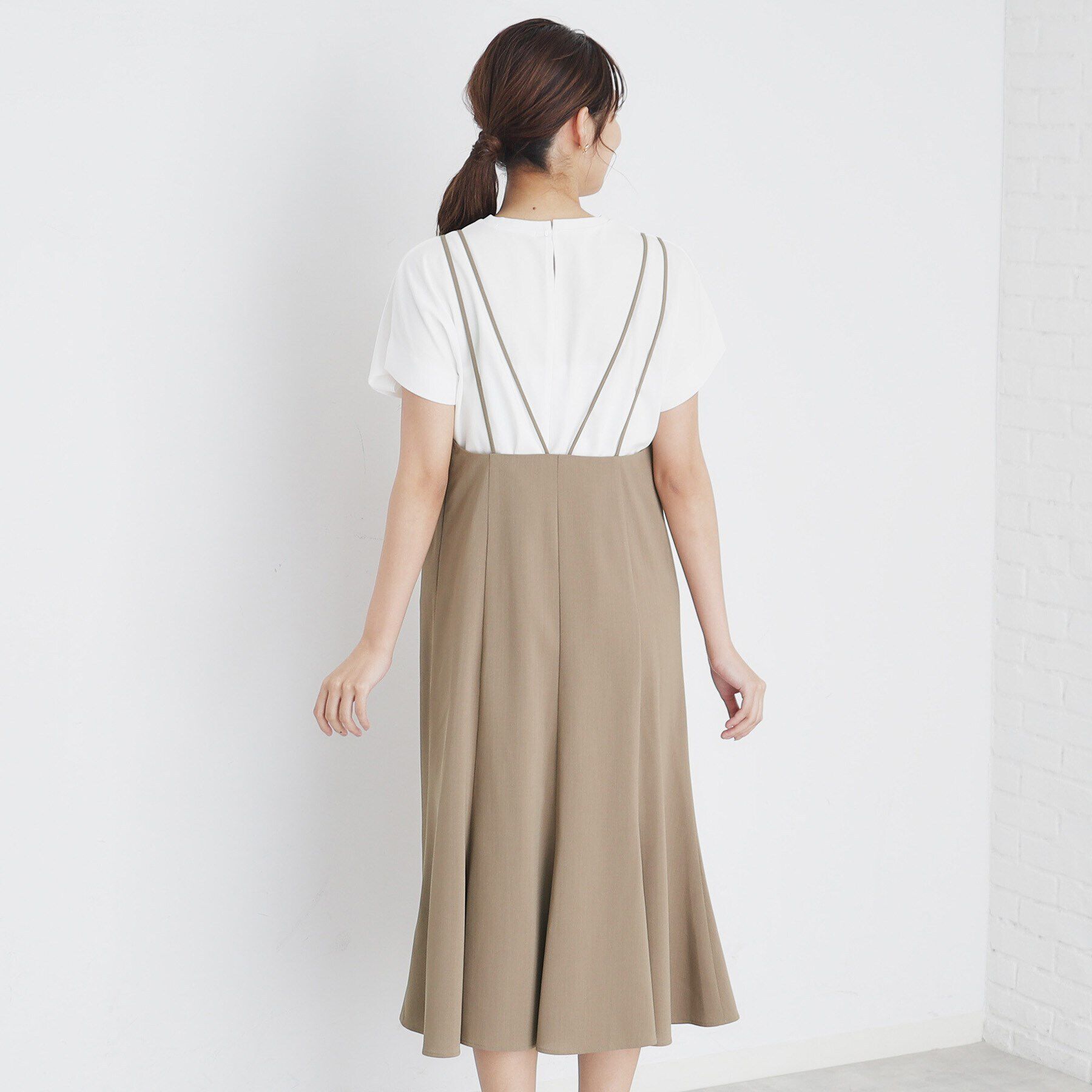 index「麻調キャミワンピース【洗濯機洗い可/防シワ】」|ワンピース|