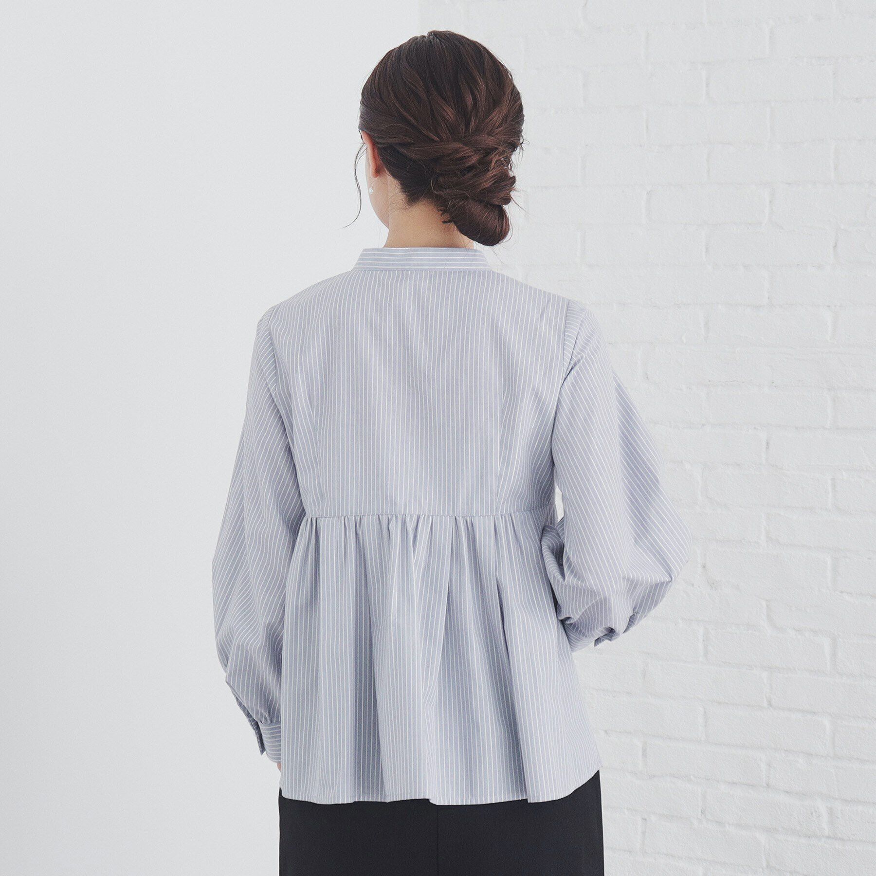 index「ラメラインペプラムブラウス【洗濯機洗い可/イージーアイロン/防シワ】」|シャツ・ブラウス|