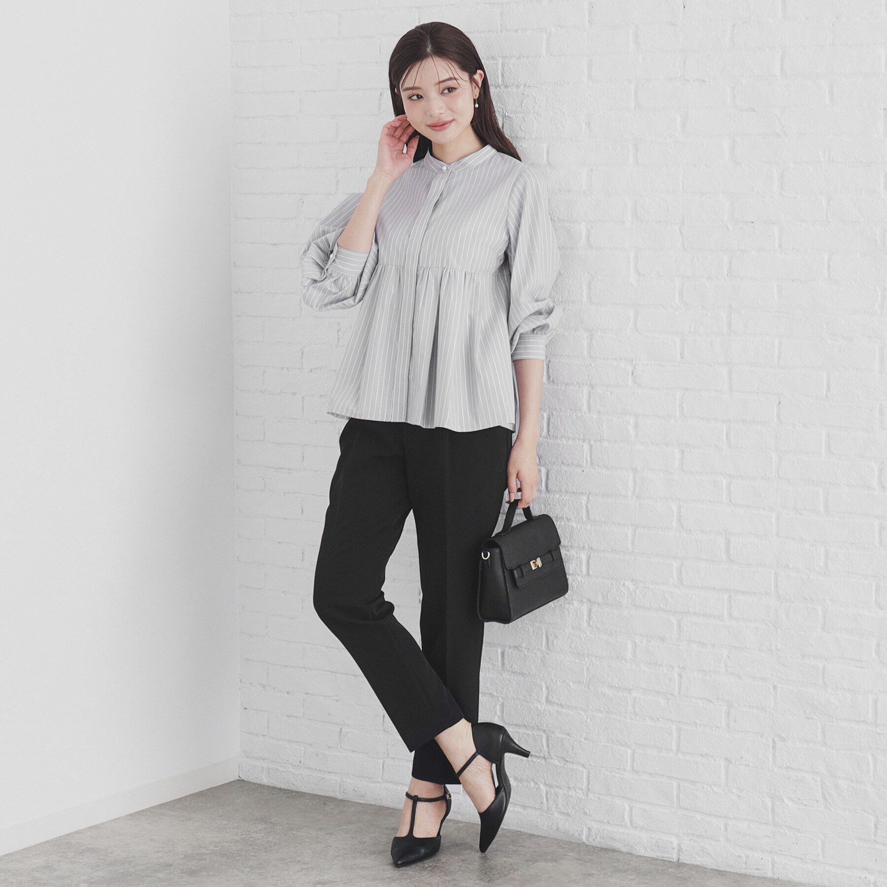 index「ラメラインペプラムブラウス【洗濯機洗い可/イージーアイロン/防シワ】」|シャツ・ブラウス|