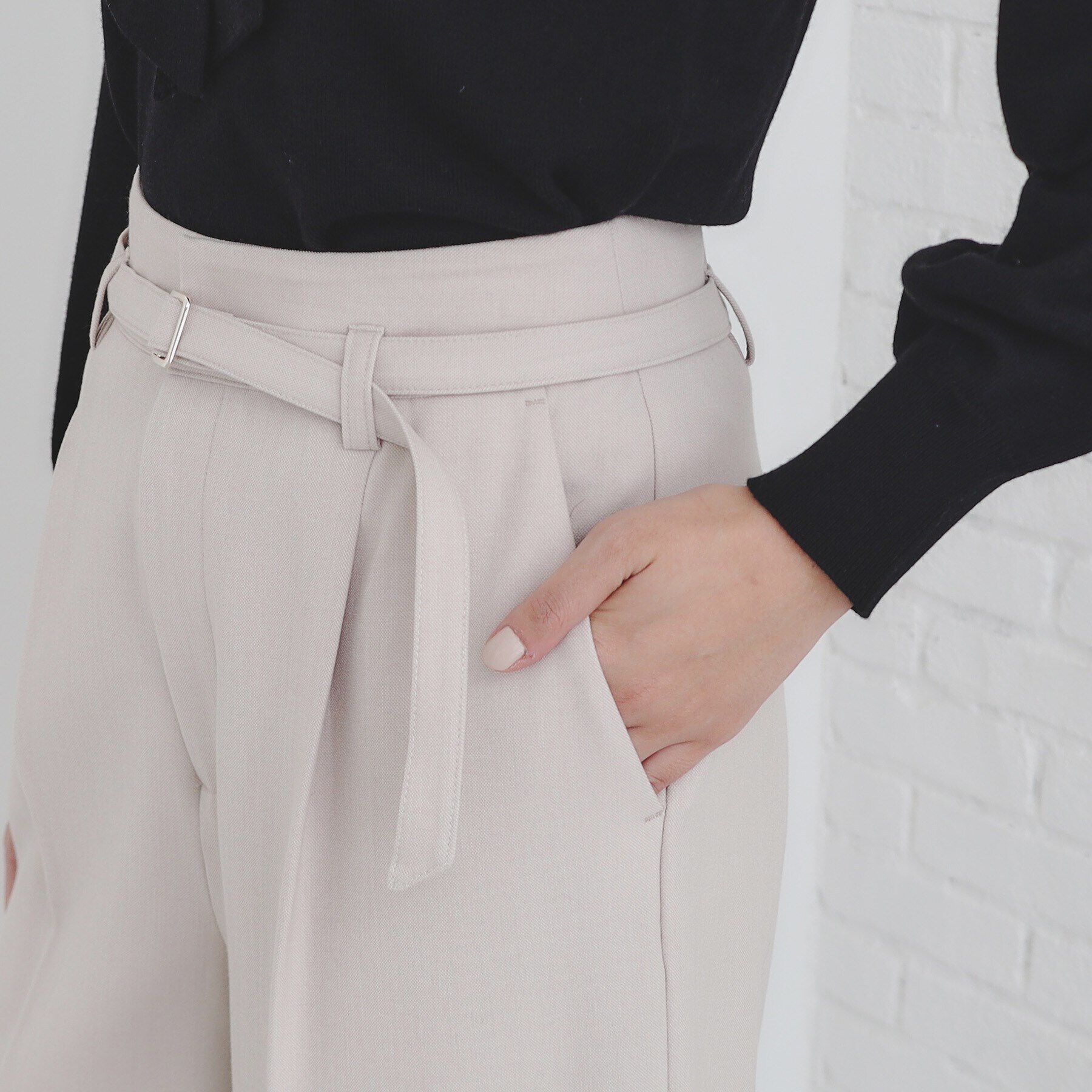 index「《S-LLsize》ストレッチタックワイドパンツ【洗濯機洗い可/吸湿発熱/イージーケア】」|その他|