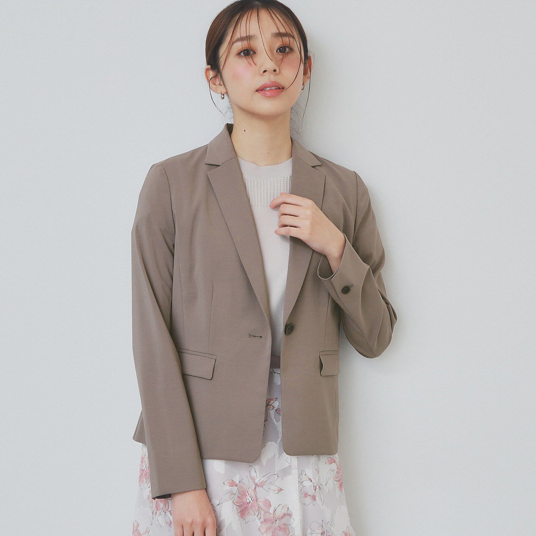 index「ストレッチテーラードジャケット/セットアップ対応【洗える/抗ピル/接触冷感】」|テーラードジャケット|トープ(054)