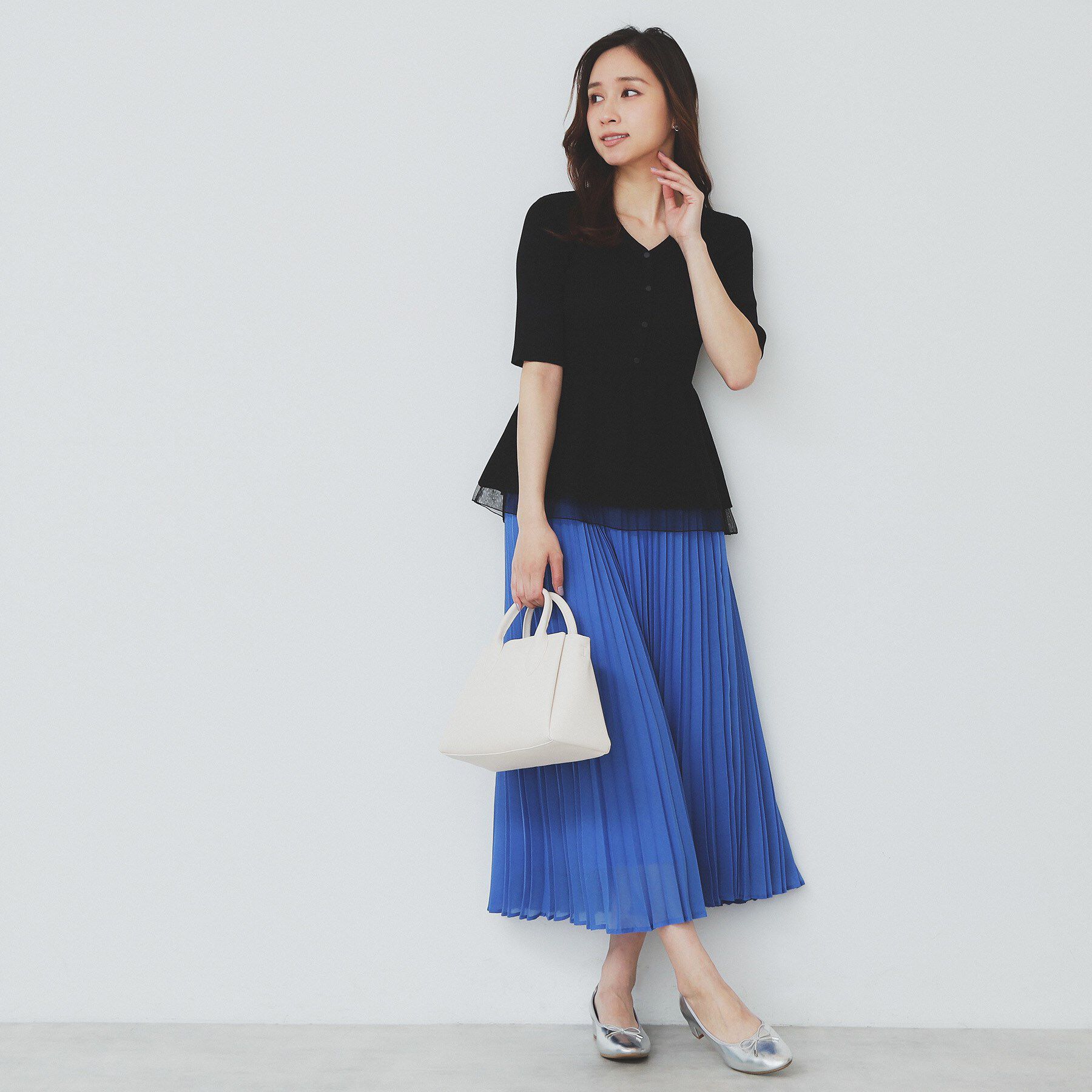 index「シアーレイヤードペプラムニット【洗濯機洗い可】」|ニット・セーター|