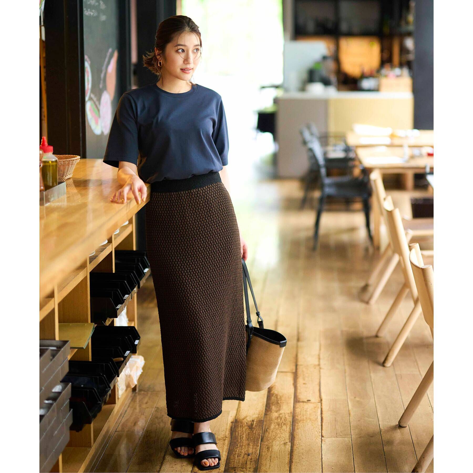 OPAQUE.CLIP「◆アイスタッチシルキーコットン クルーネックTシャツ【WEB限定サイズ】」|Tシャツ・カットソー|