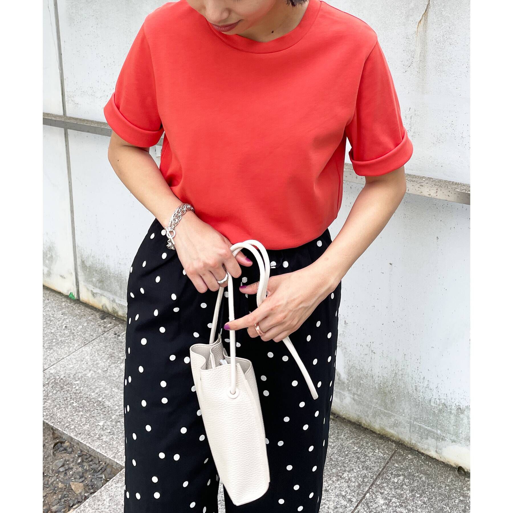 OPAQUE.CLIP「◆アイスタッチシルキーコットン クルーネックTシャツ【WEB限定サイズ】」|Tシャツ・カットソー|