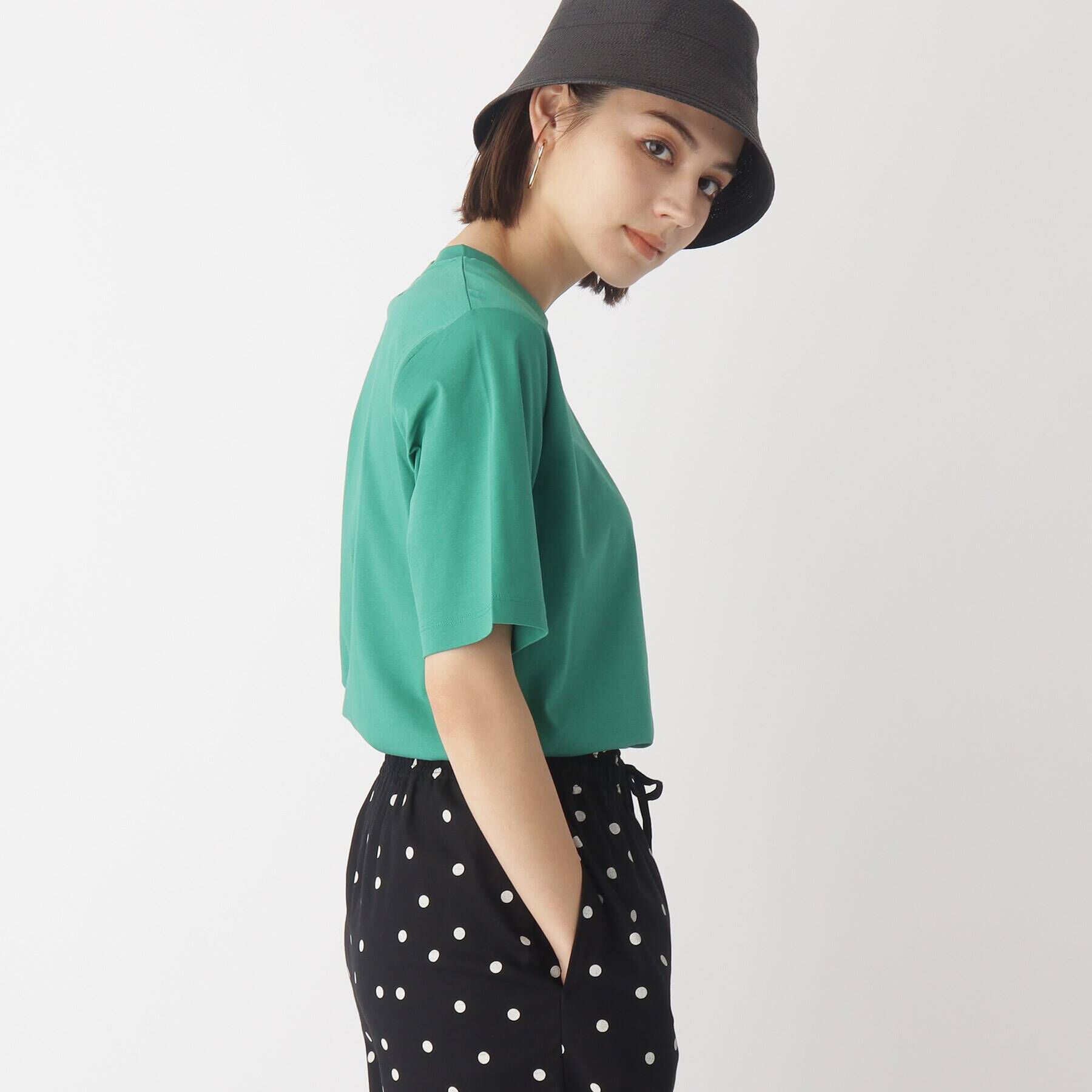 OPAQUE.CLIP「◆アイスタッチシルキーコットン クルーネックTシャツ【WEB限定サイズ】」|Tシャツ・カットソー|