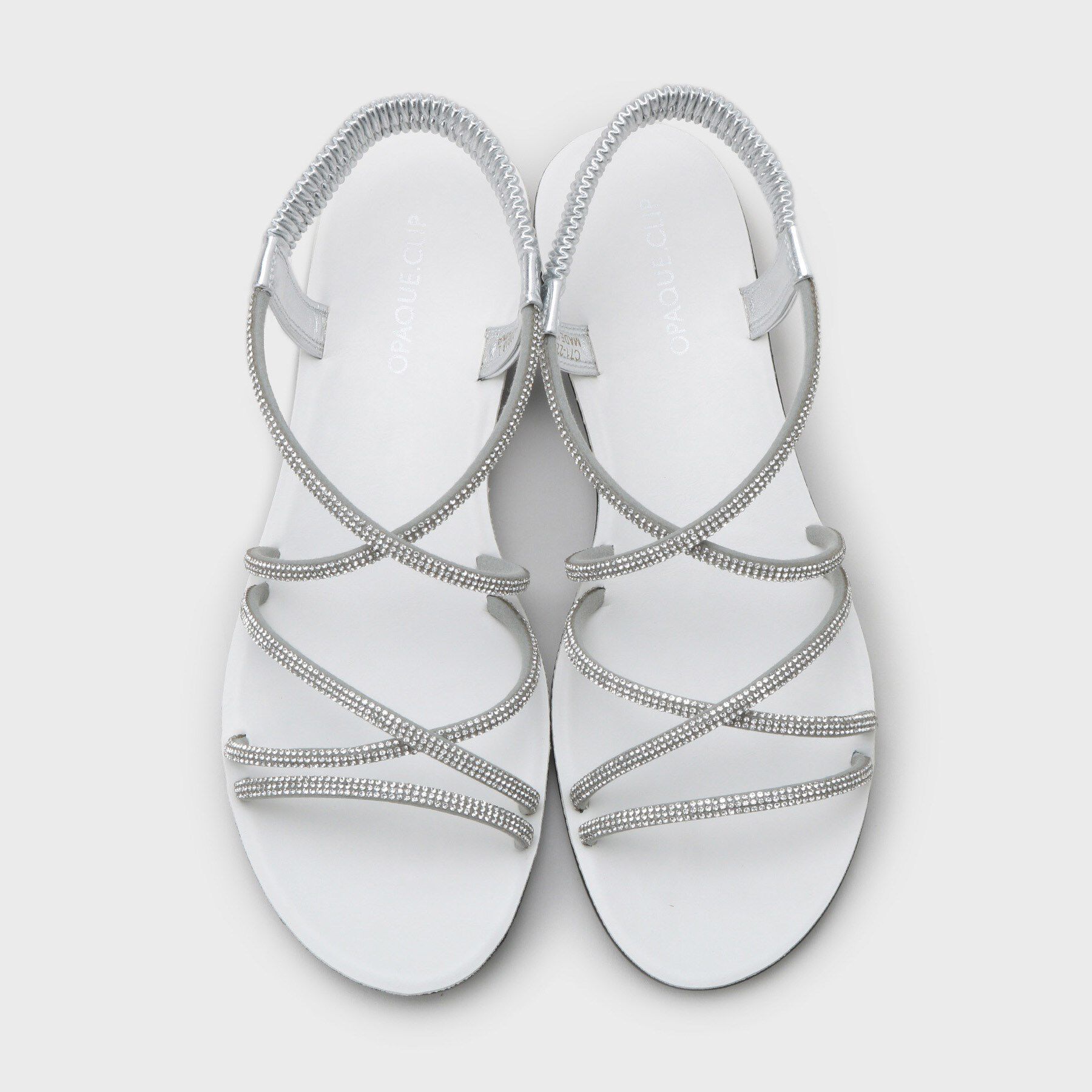 OPAQUE.CLIP「ラインストーンストラップサンダル」|サンダル|