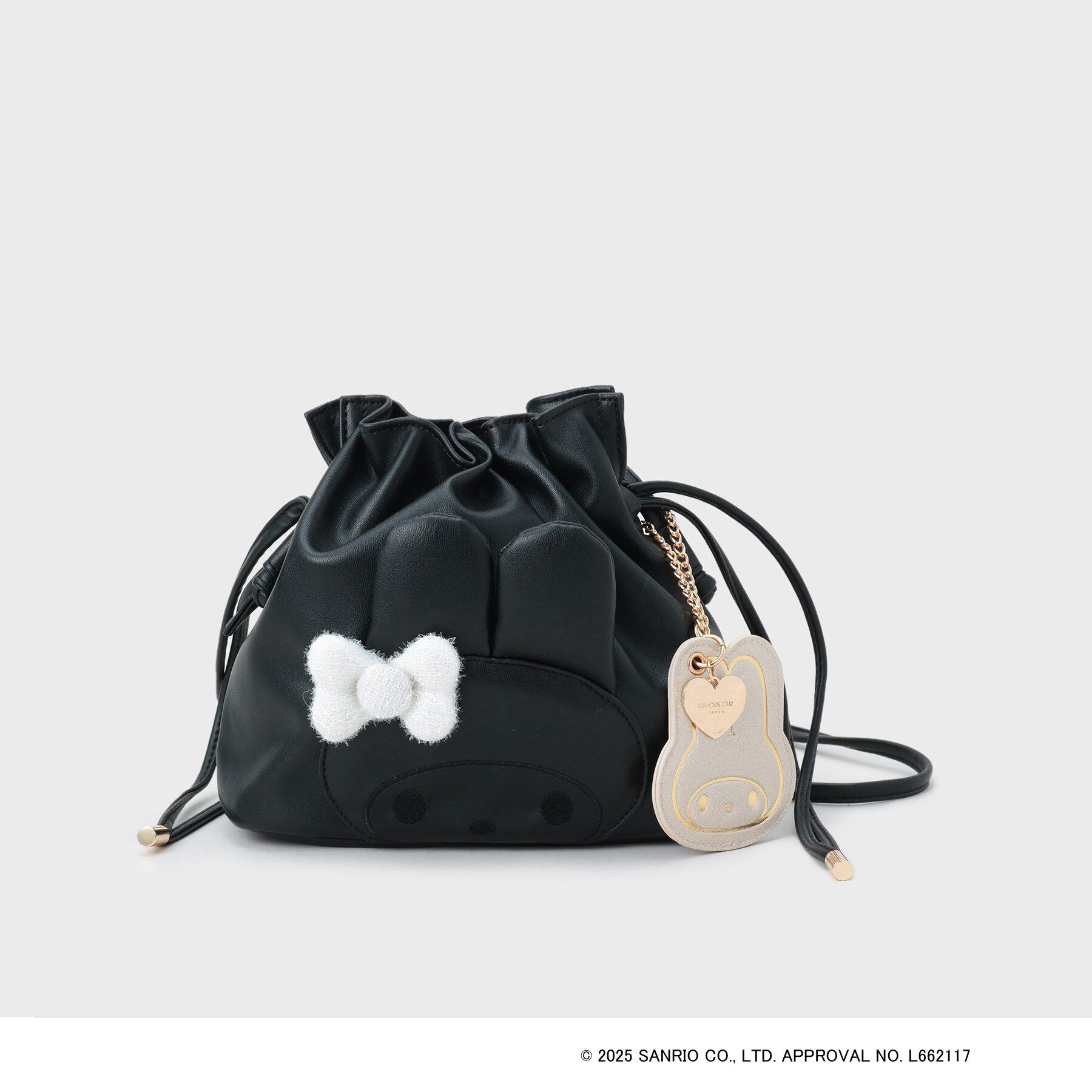OPAQUE.CLIP「【マイメロディ】巾着ミニショルダー」|ショルダー・メッセンジャー|ブラック(019)
