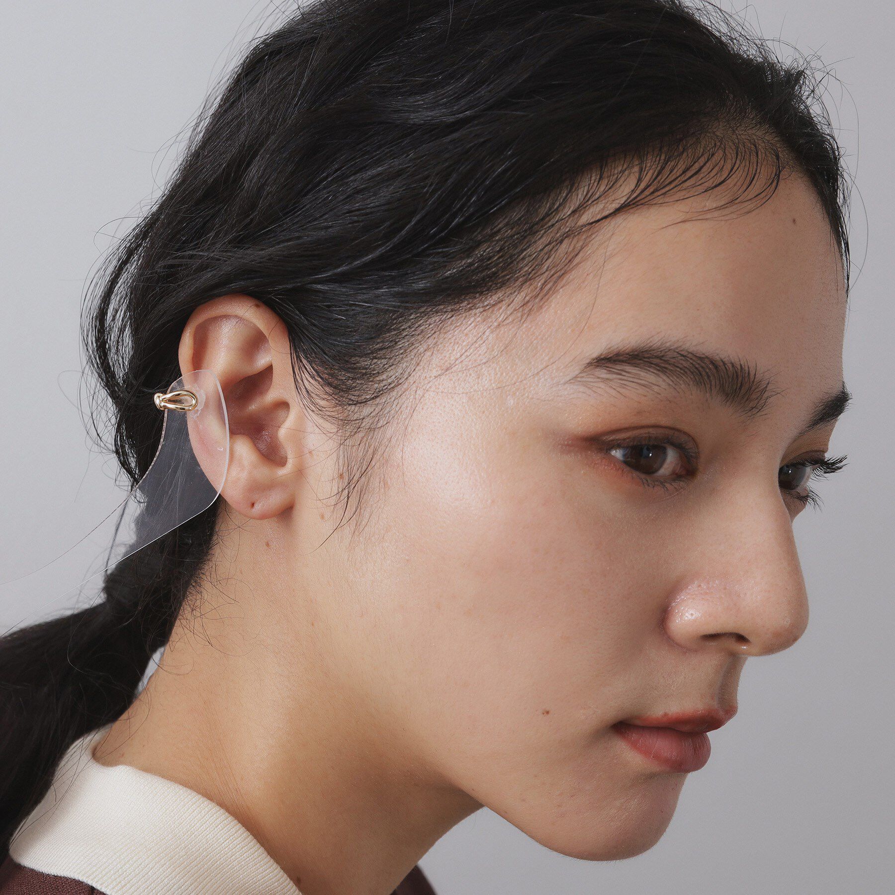 OPAQUE.CLIP「ビジュー&times;メタル 2個SETイヤカフ」|イヤリング|