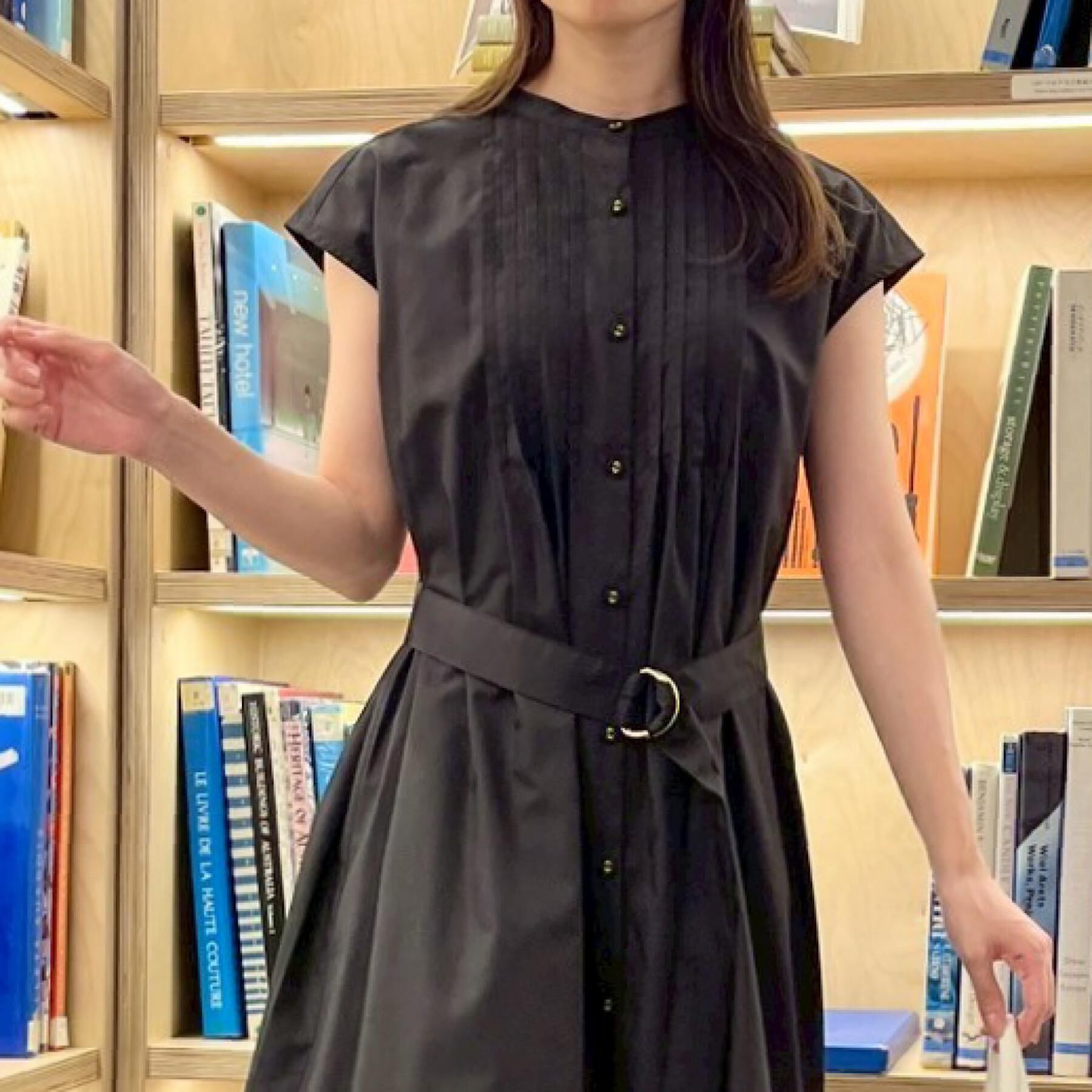 Couture broach「【Aライン・細見え】フロントタックシャツワンピース」|ワンピース|