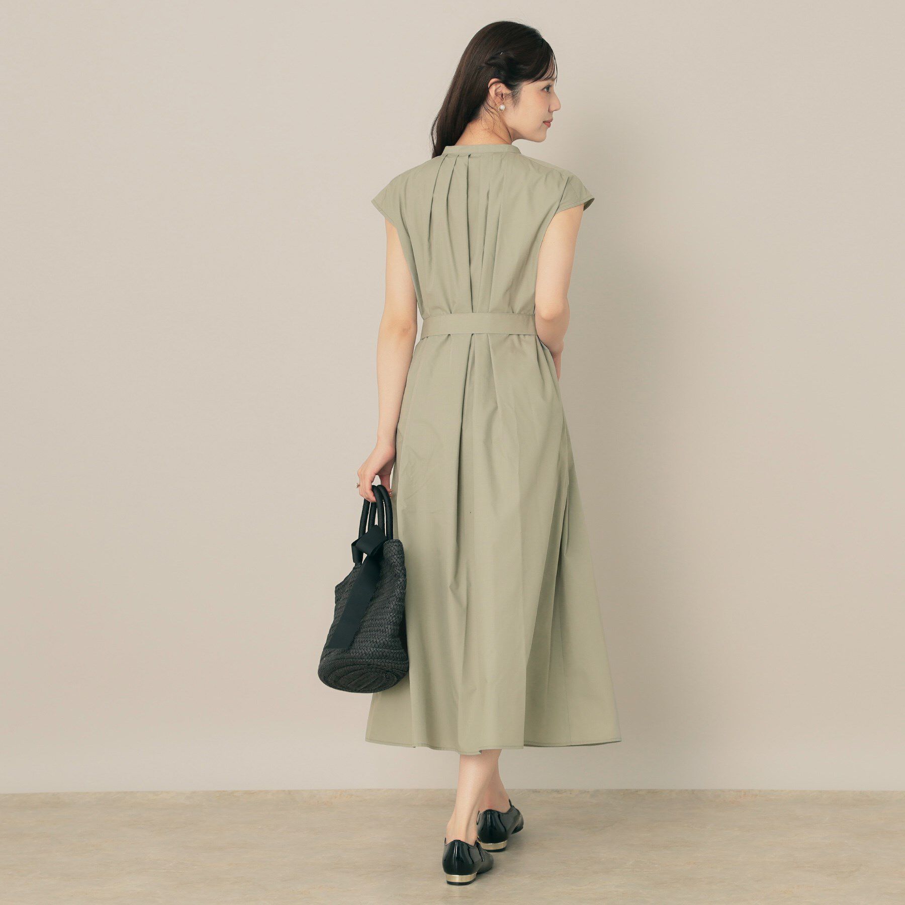 Couture broach「【Aライン・細見え】フロントタックシャツワンピース」|ワンピース|