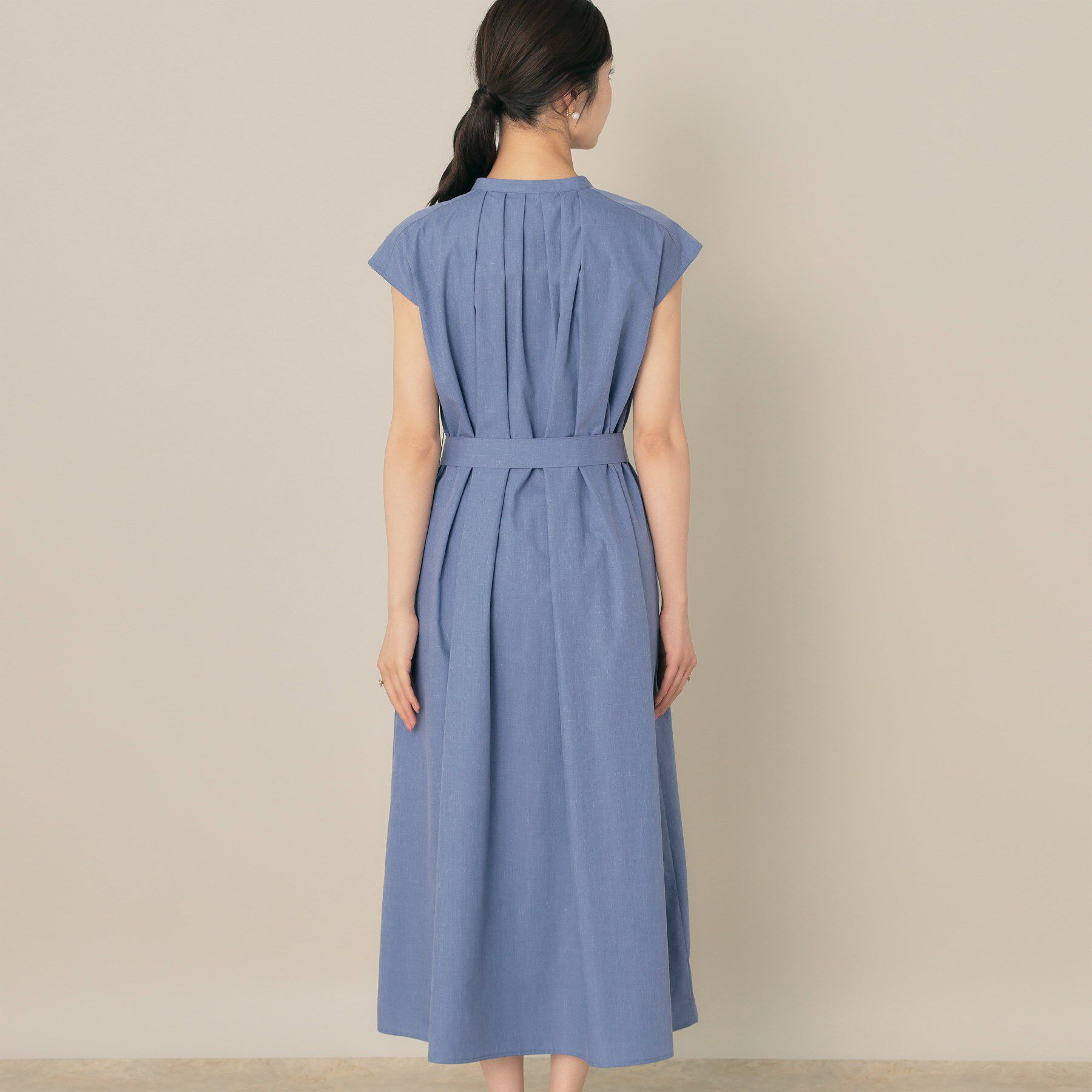 Couture broach「【Aライン・細見え】フロントタックシャツワンピース」|ワンピース|