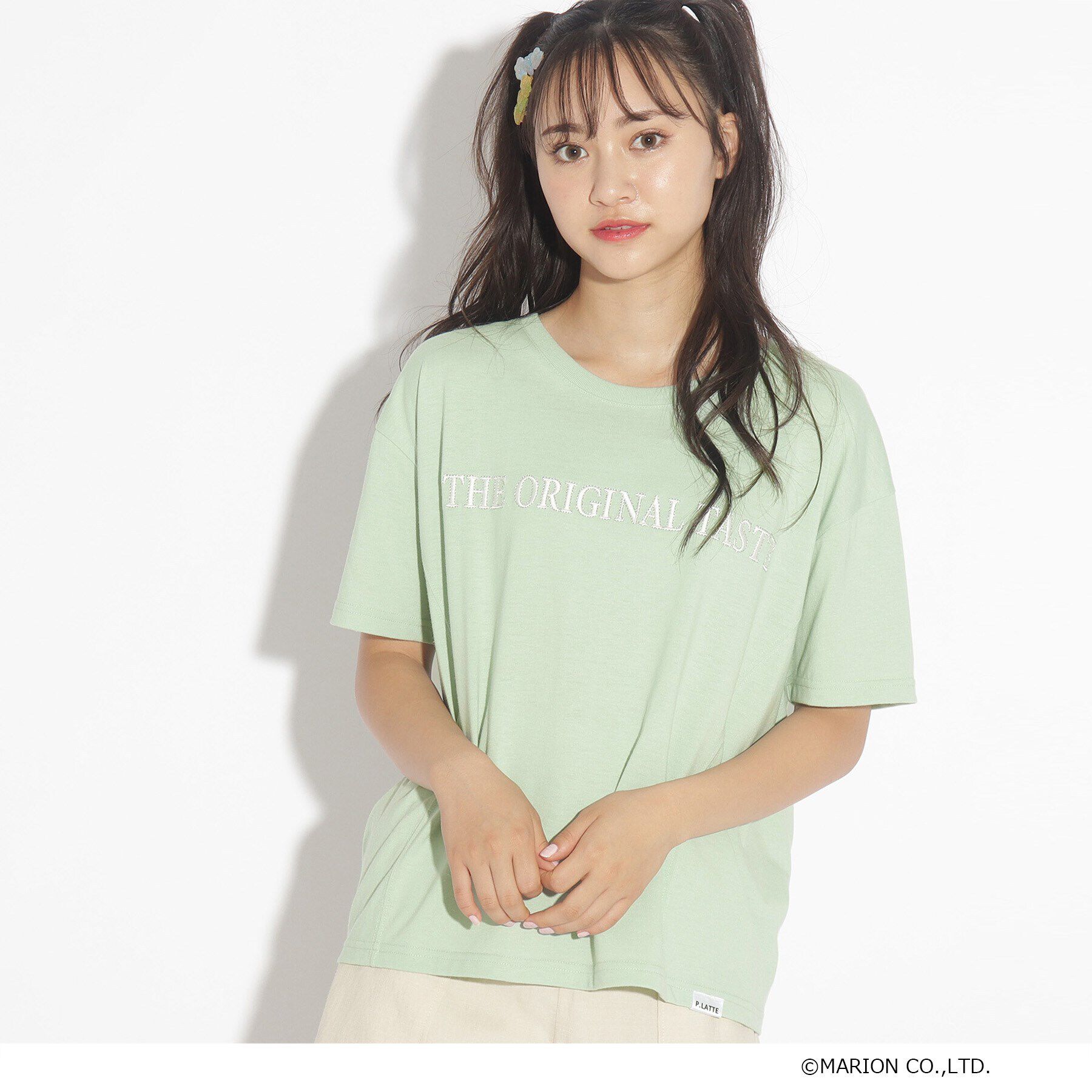 PINK-latte「【マリオンクレープ/ニコラ掲載商品】マリオンクレープコラボTシャツ」|Tシャツ・カットソー|