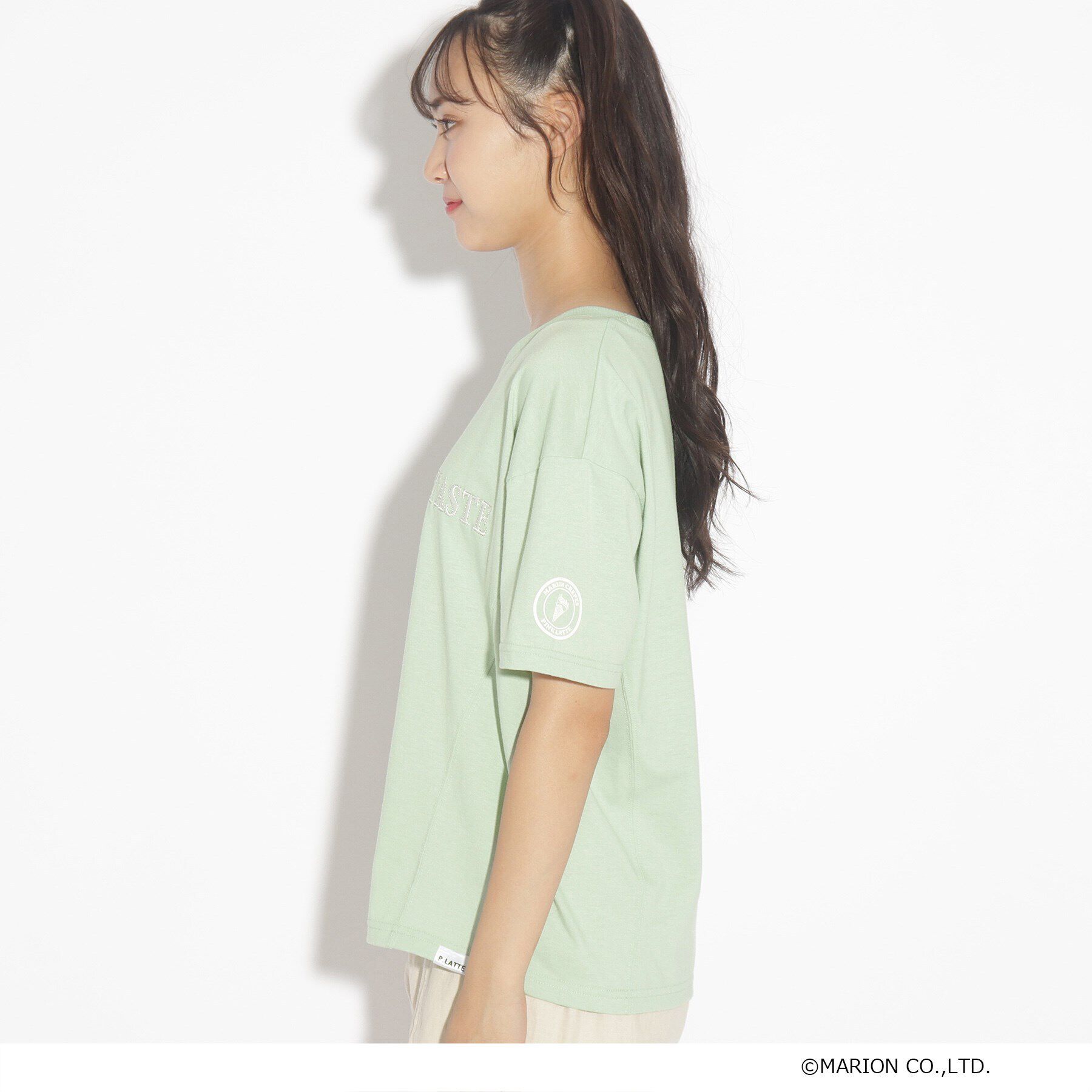 PINK-latte「【マリオンクレープ/ニコラ掲載商品】マリオンクレープコラボTシャツ」|Tシャツ・カットソー|