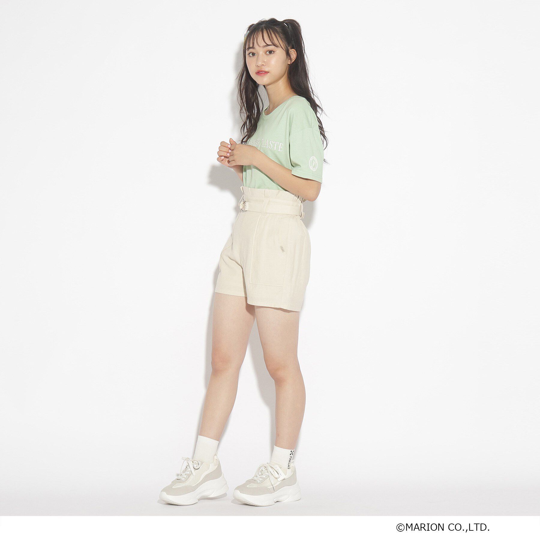 PINK-latte「【マリオンクレープ/ニコラ掲載商品】マリオンクレープコラボTシャツ」|Tシャツ・カットソー|