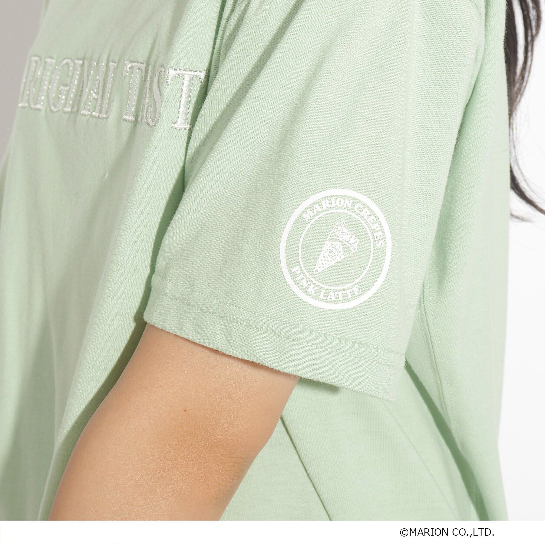 PINK-latte「【マリオンクレープ/ニコラ掲載商品】マリオンクレープコラボTシャツ」|Tシャツ・カットソー|