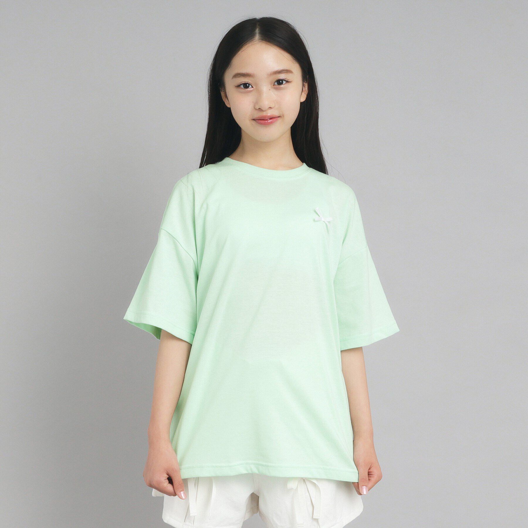 PINK-latte「【130cmあり】バックフォトプリントTシャツ」|Tシャツ・カットソー|ﾐﾝﾄｸﾞﾘｰﾝ(021)