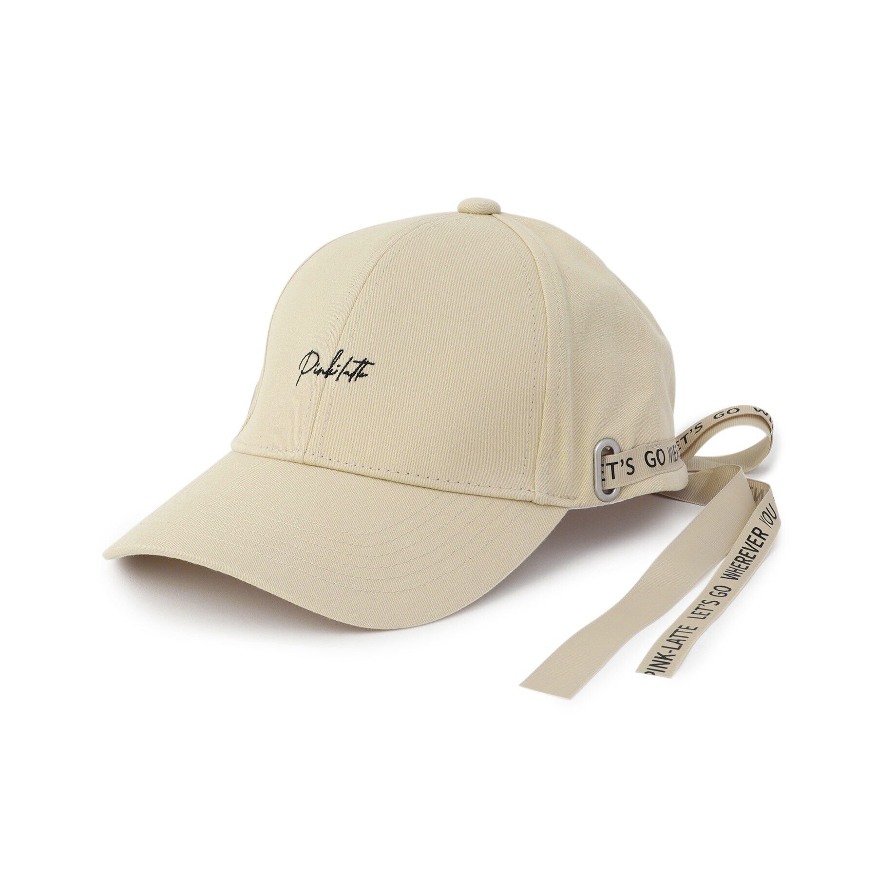 PINK-latte「ロゴリボンキャップ」|キャップ・キャスケット|ﾍﾞｰｼﾞｭ(052)