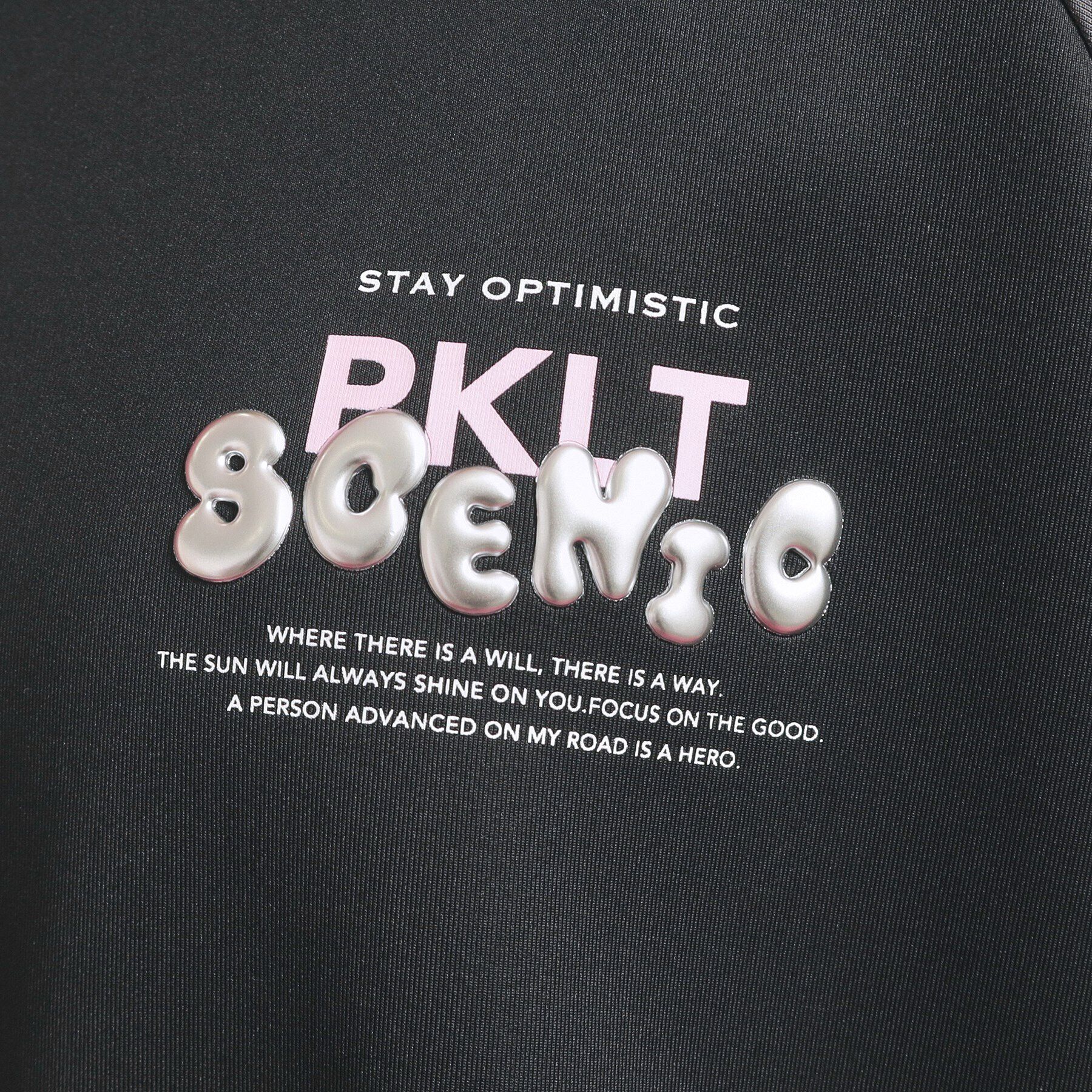 PINK-latte「ジェルプリントラグランプルオーバー」|Tシャツ・カットソー|