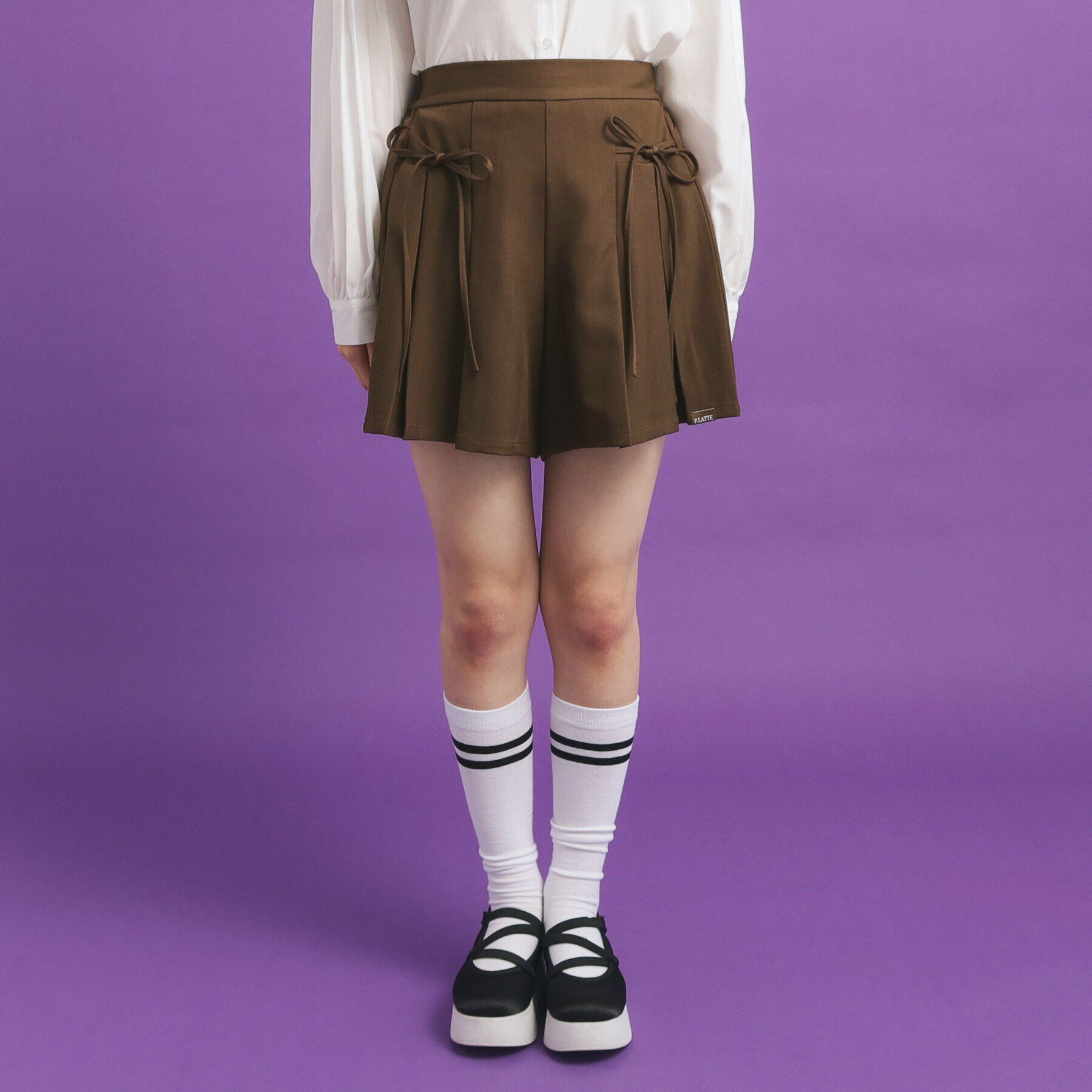 PINK-latte「リボンキュロットパンツ」|キュロット|