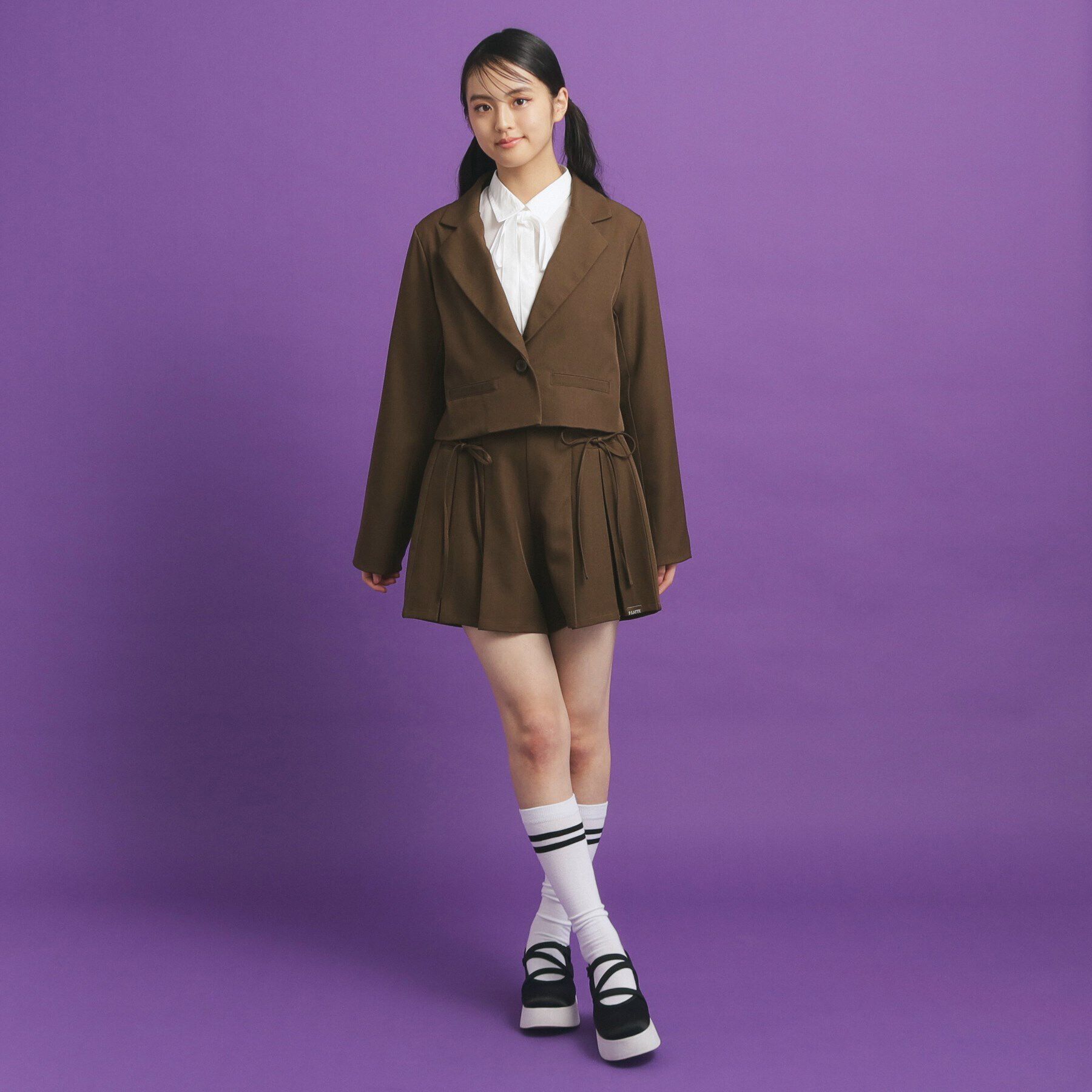 PINK-latte「リボンキュロットパンツ」|キュロット|