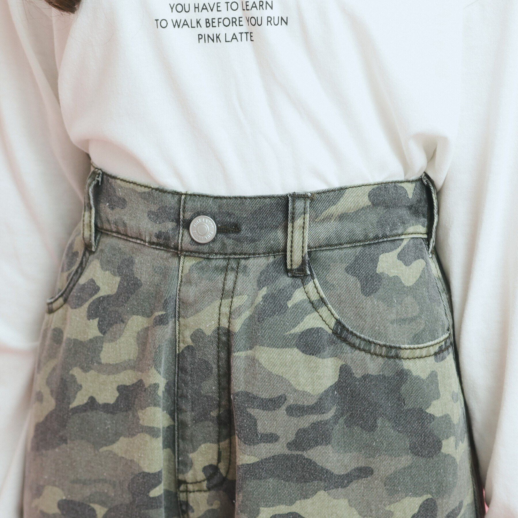 PINK-latte「ゆったりシルエットのカーゴパンツ」|その他|