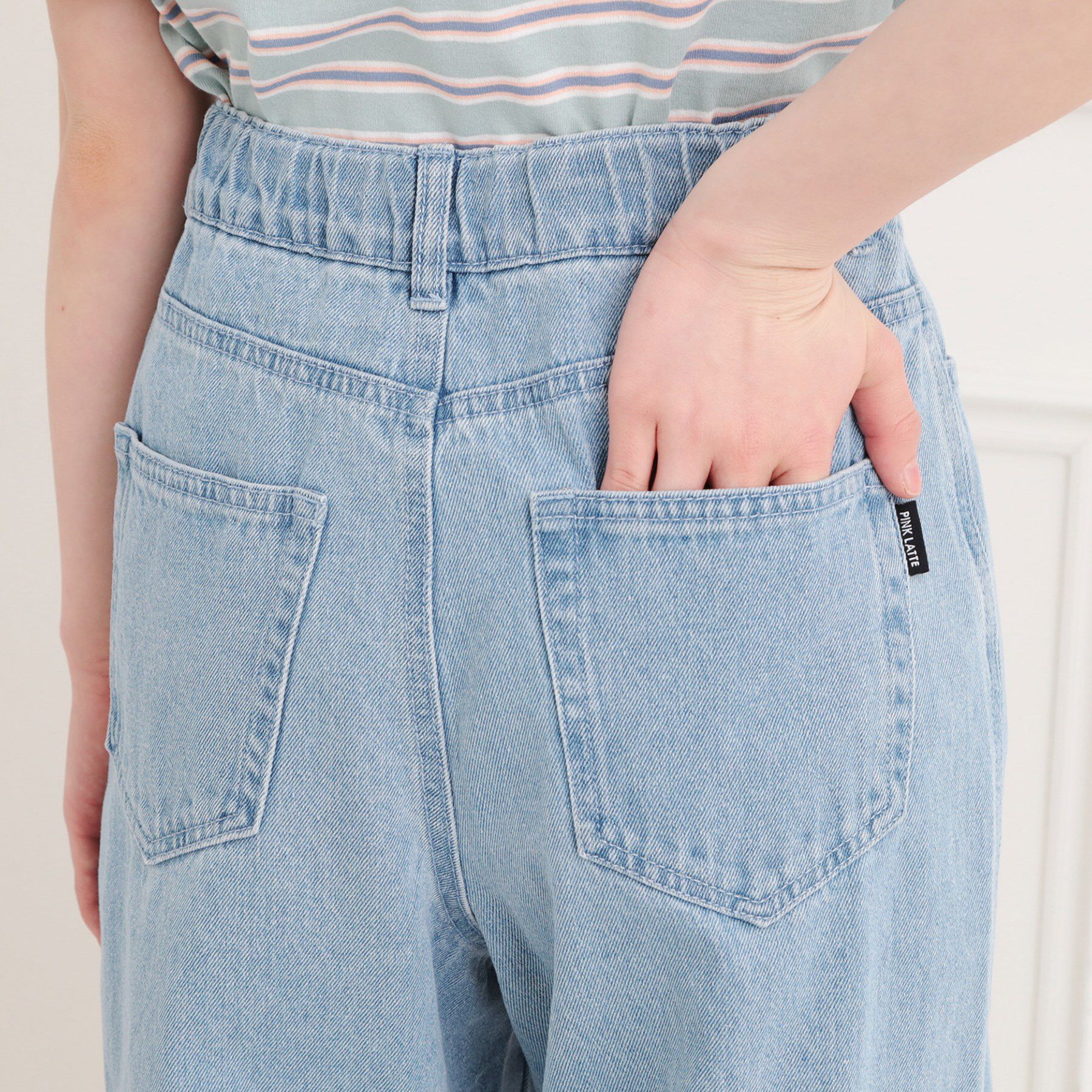 PINK-latte「膝ダメージデニムパンツ」|その他|