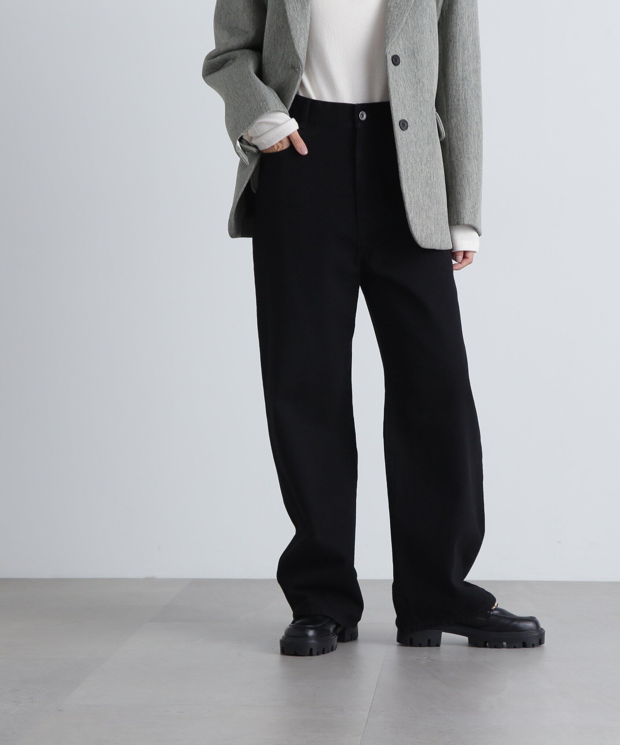  「ワイドストレートデニムパンツ《S Size Line》」|その他|ブラックワン