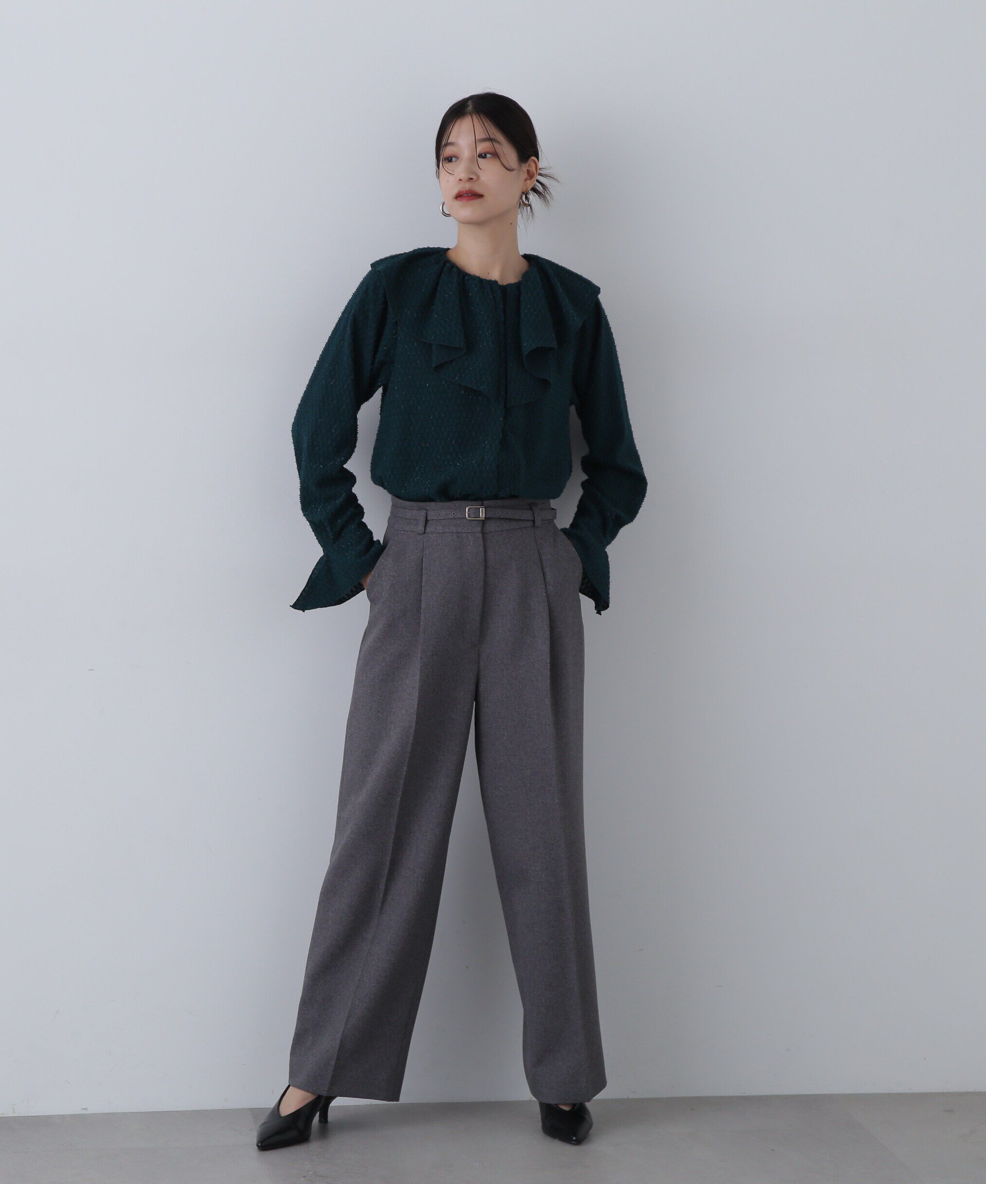  「センタープレスベルト付ワイドパンツ《S Size Line》」|その他|