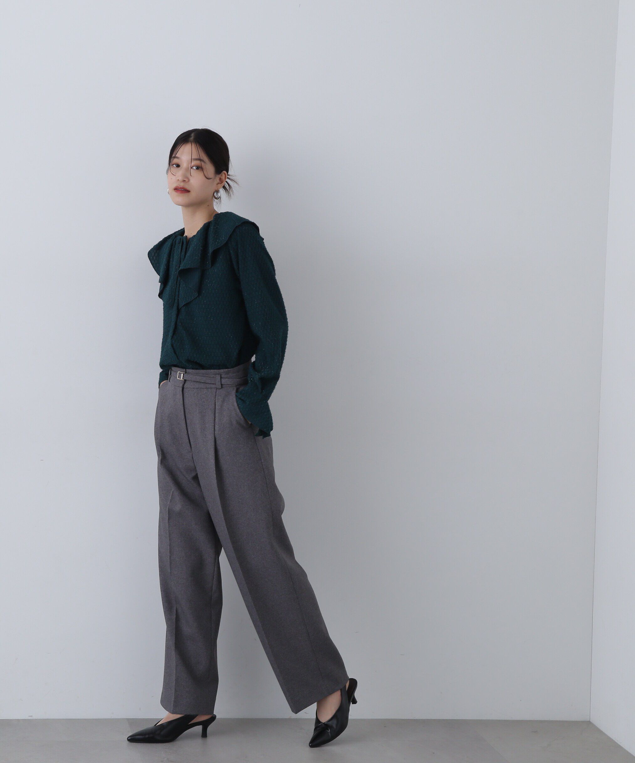  「センタープレスベルト付ワイドパンツ《S Size Line》」|その他|