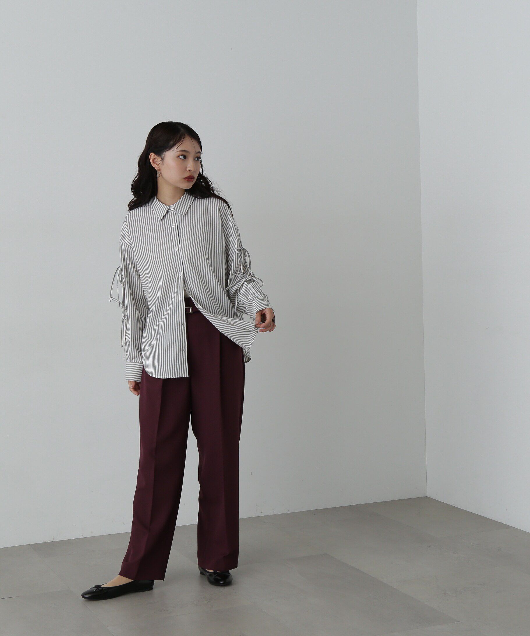  「センタープレスベルト付ワイドパンツ《S Size Line》」|その他|