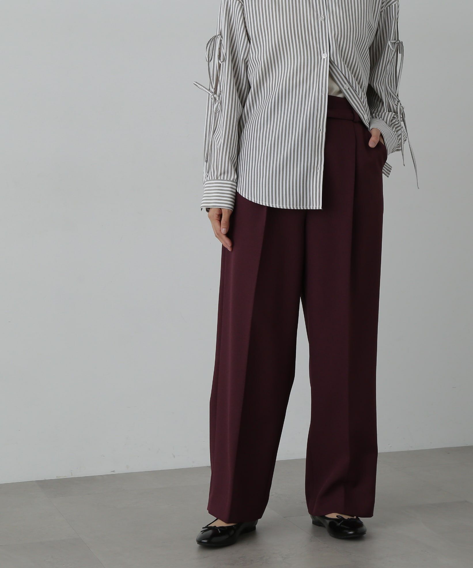  「センタープレスベルト付ワイドパンツ《S Size Line》」|その他|