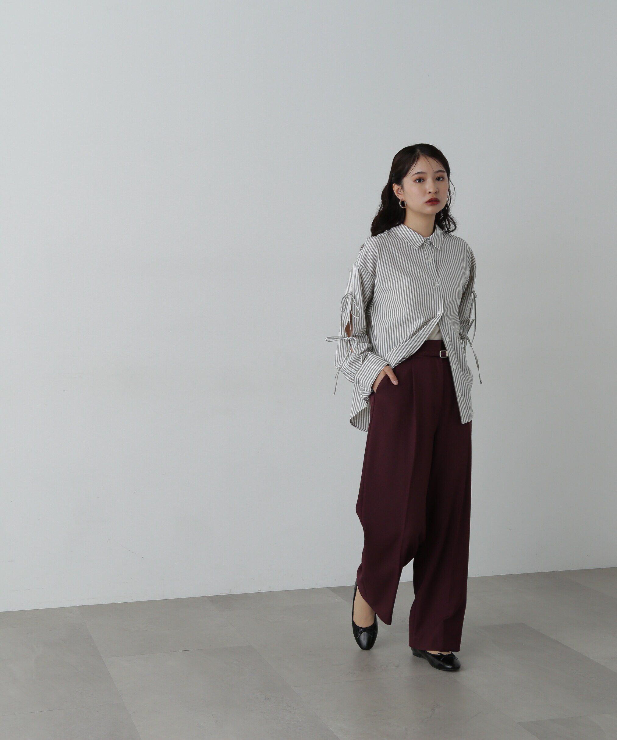  「センタープレスベルト付ワイドパンツ《S Size Line》」|その他|