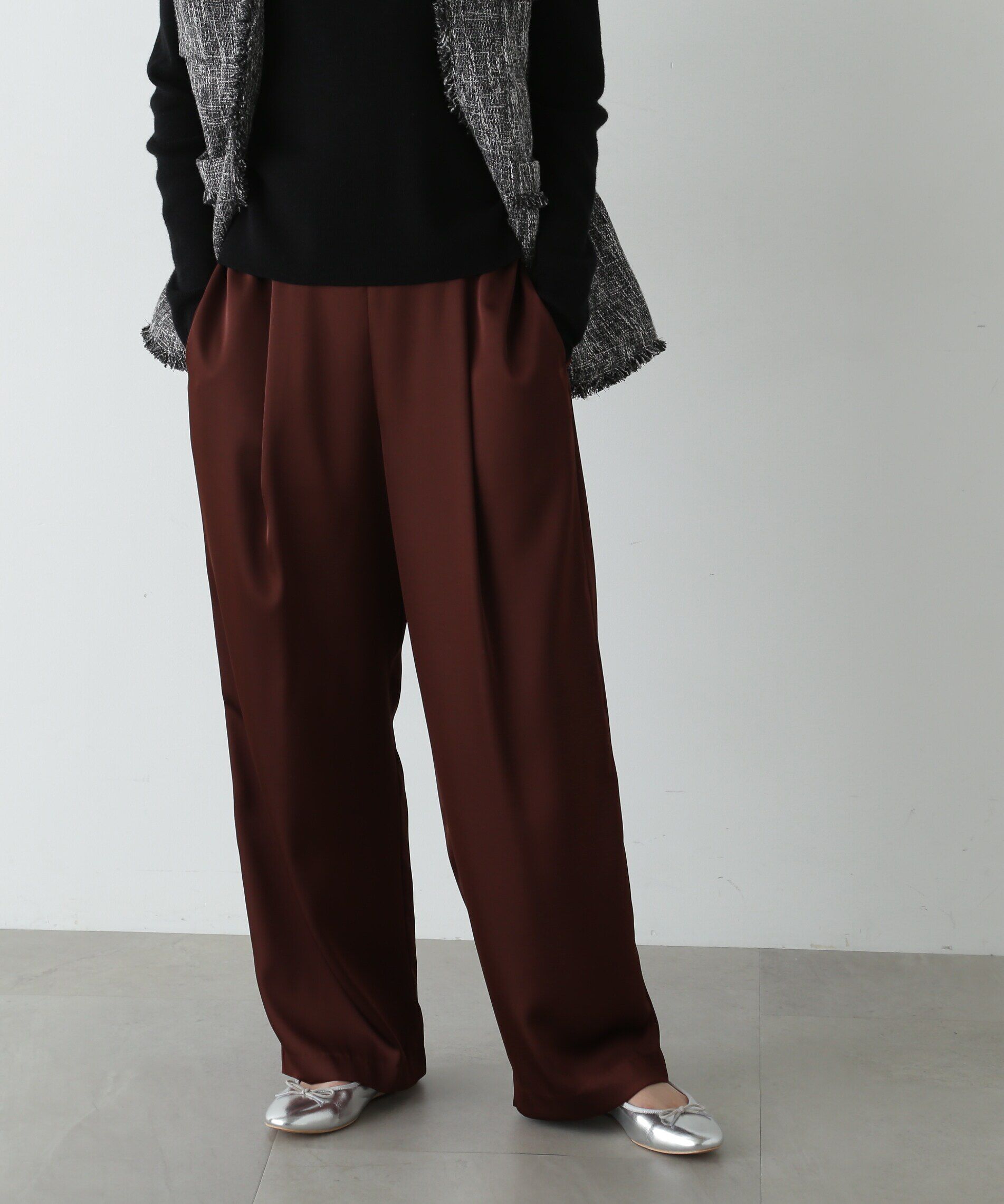  「イージーサテンワイドパンツ《S Size Line》」|その他|