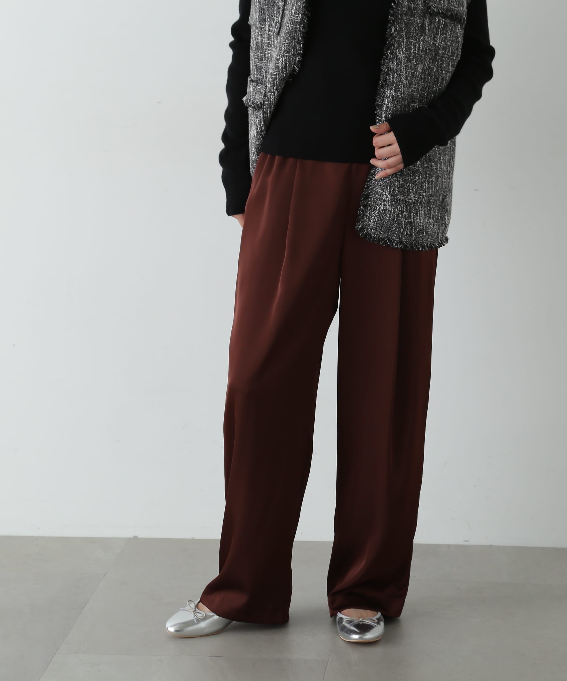  「イージーサテンワイドパンツ《S Size Line》」|その他|