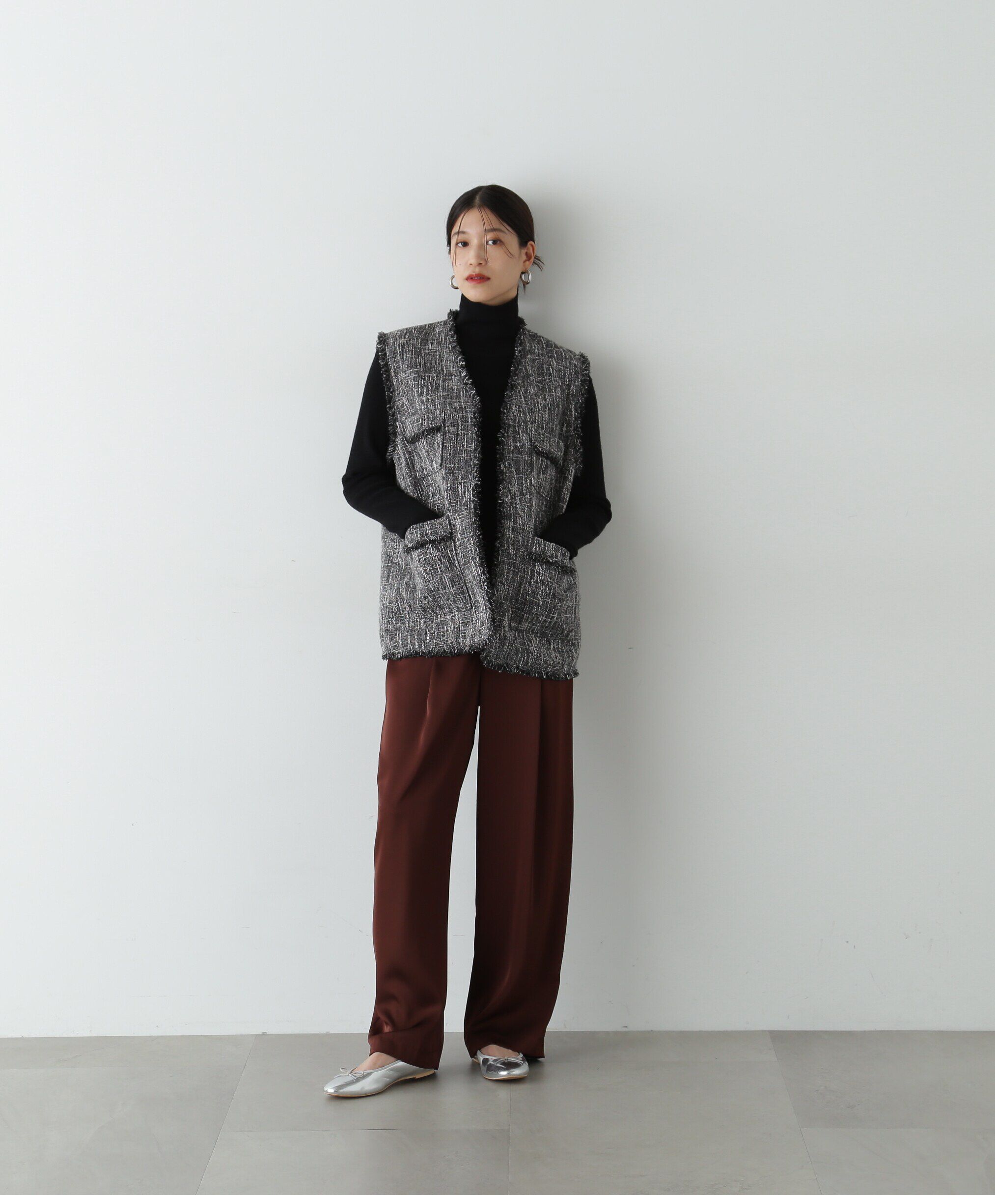  「イージーサテンワイドパンツ《S Size Line》」|その他|