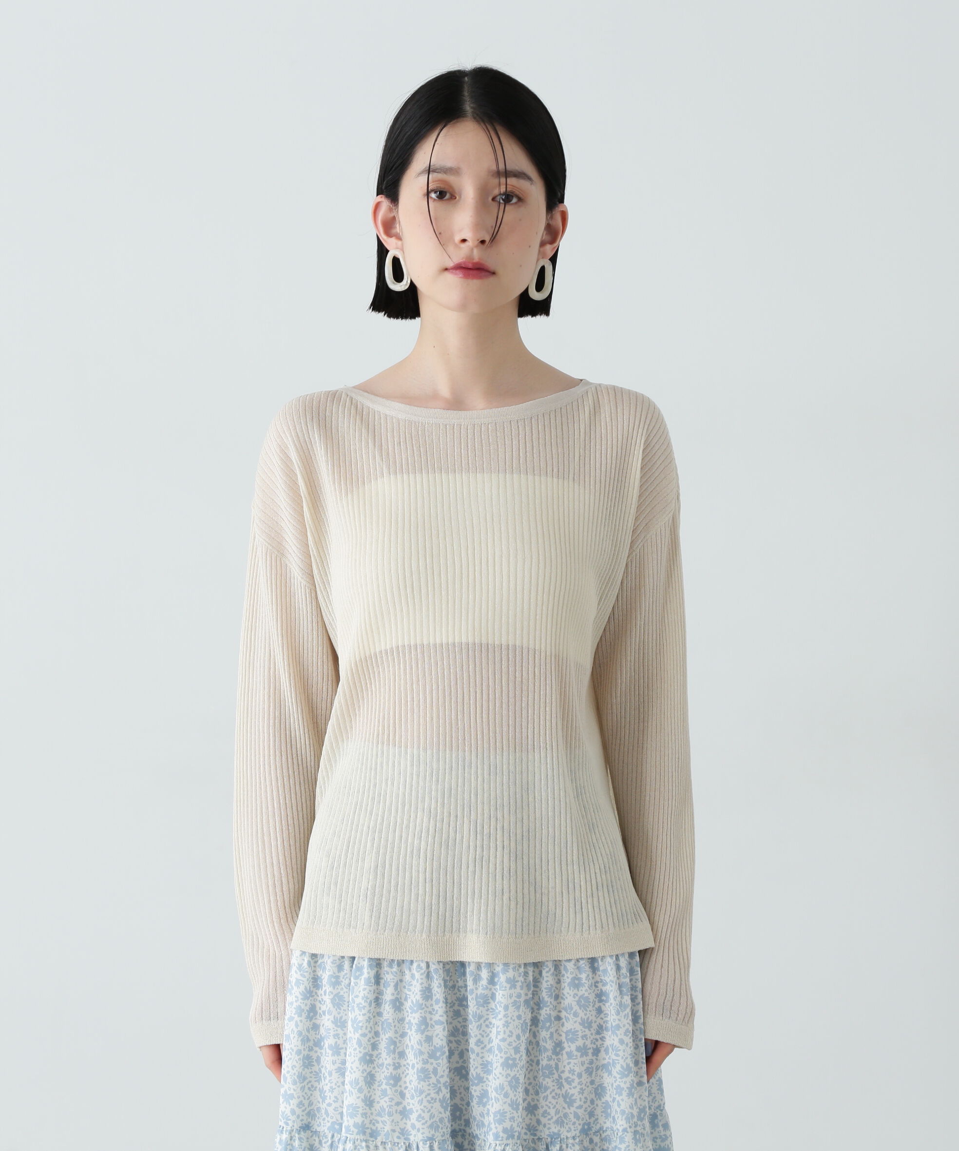  「シアーリブゆるニット」|ニット・セーター|